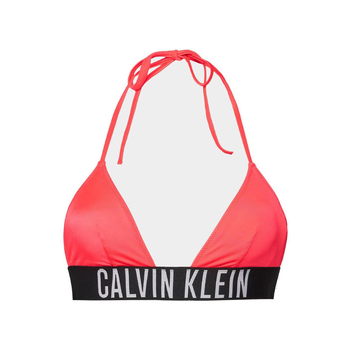 Дамски бански горнище Calvin Klein в червено
