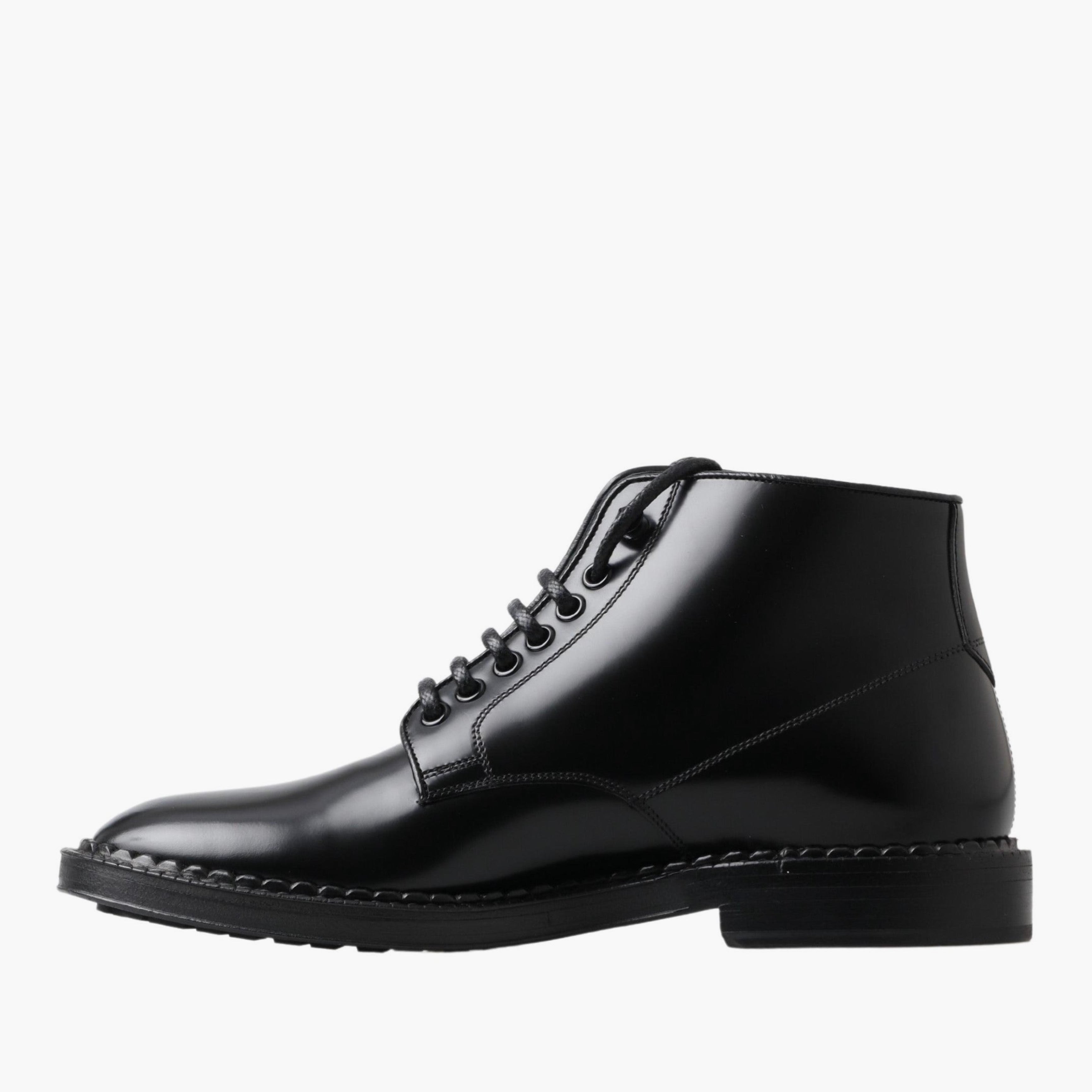 Мъжки луксозни боти от естествена кожа Dolce & Gabbana Men’s Elegant Black Leather Ankle Boots