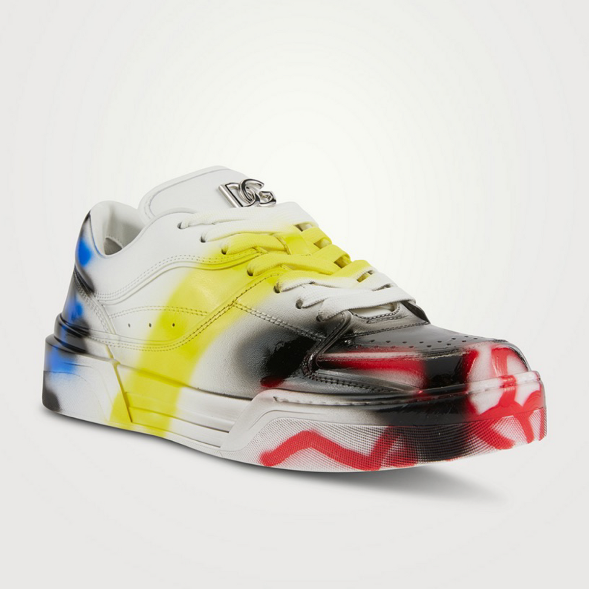 Dolce & Gabbana New Roma Spray Painted Sneakers Lateral View