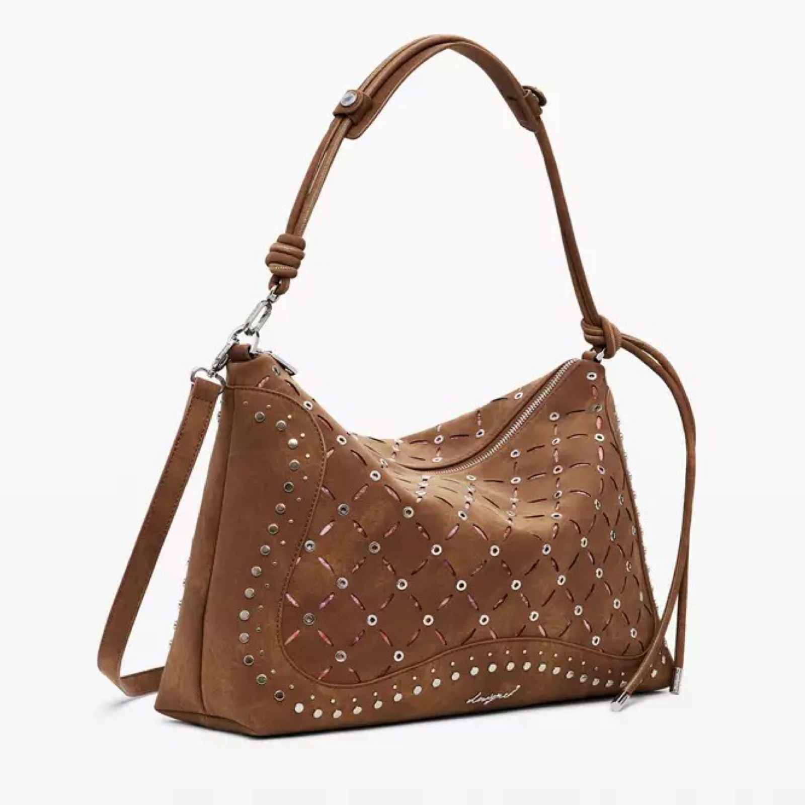 Дамска кафява чанта Desigual Women Shoulder Bag 25WAXPB5 Side View