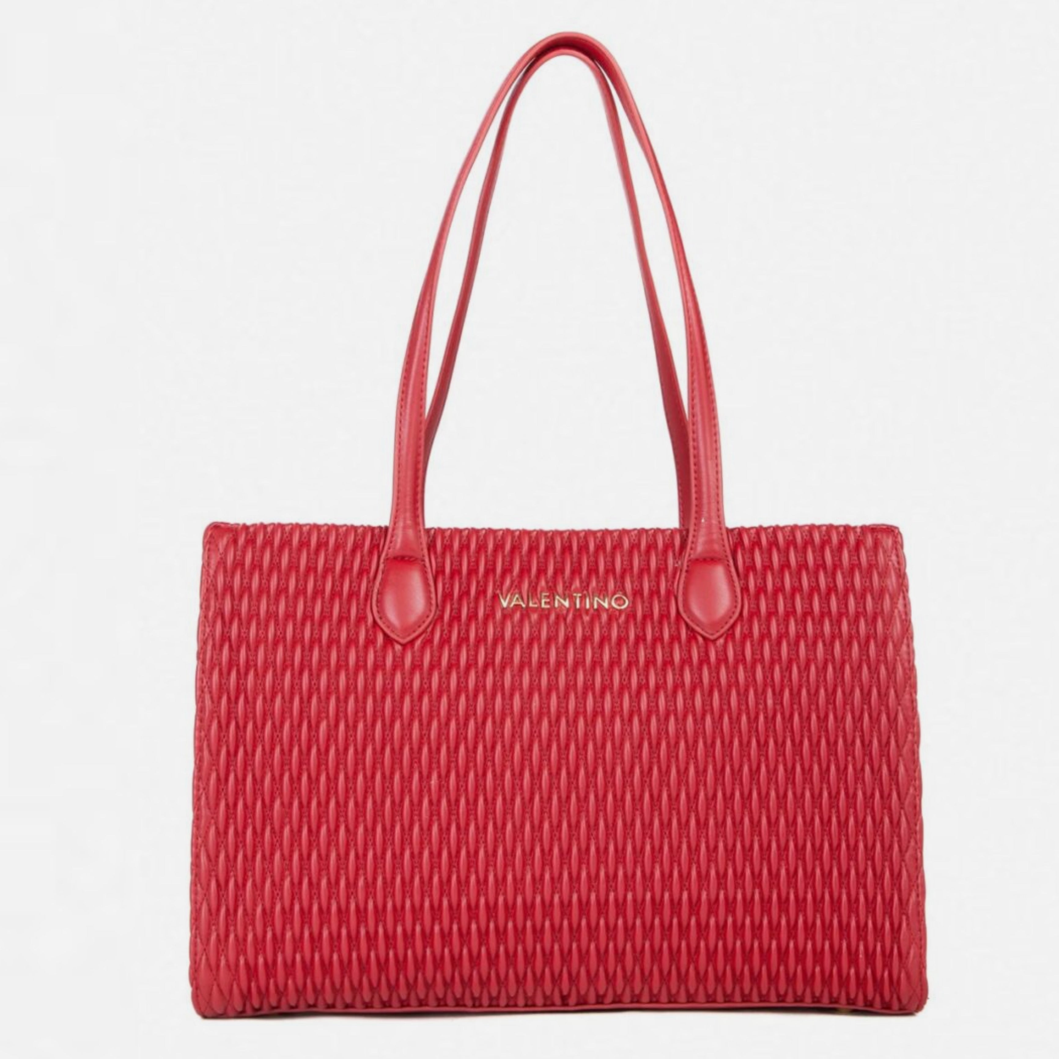 Дамска чанта в червено Women’s Tote Bag Valentino Frequency VBS8DA01 Red