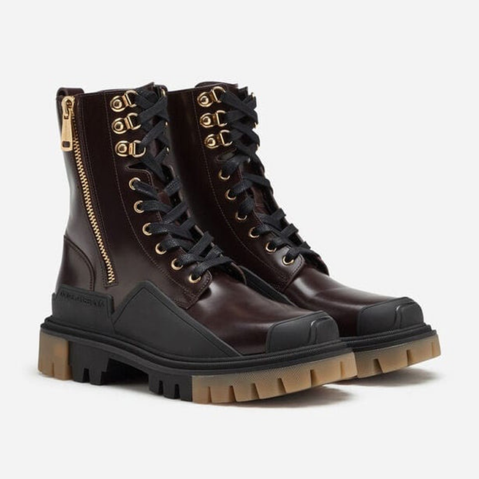 Dolce & Gabbana Amphibian Trekking Style Boots Medial View