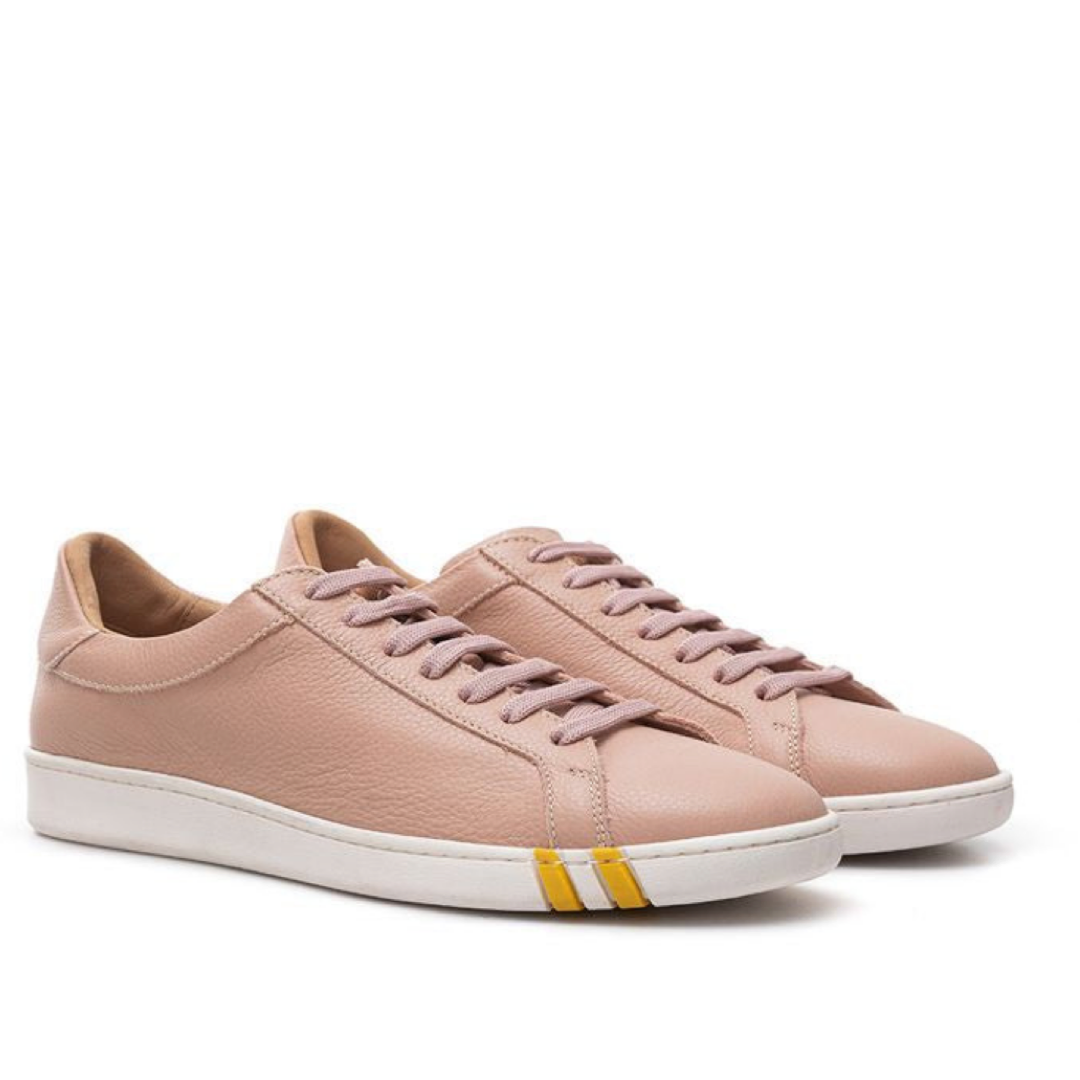 Дамски маратонки Bally Elegant Pink Cotton Leather Sneakers