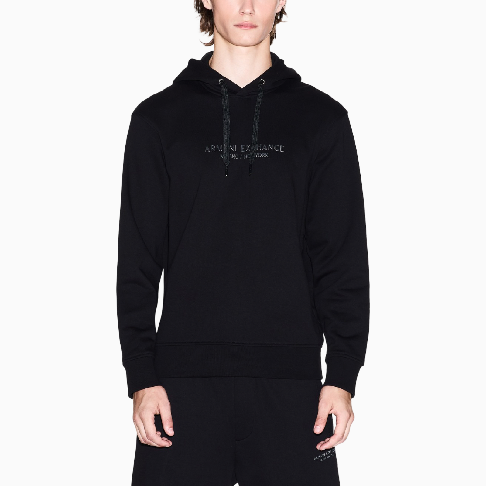 Мъжко черно худи Armani Exchange Men Hoodie XM001294 AF20934 Front View