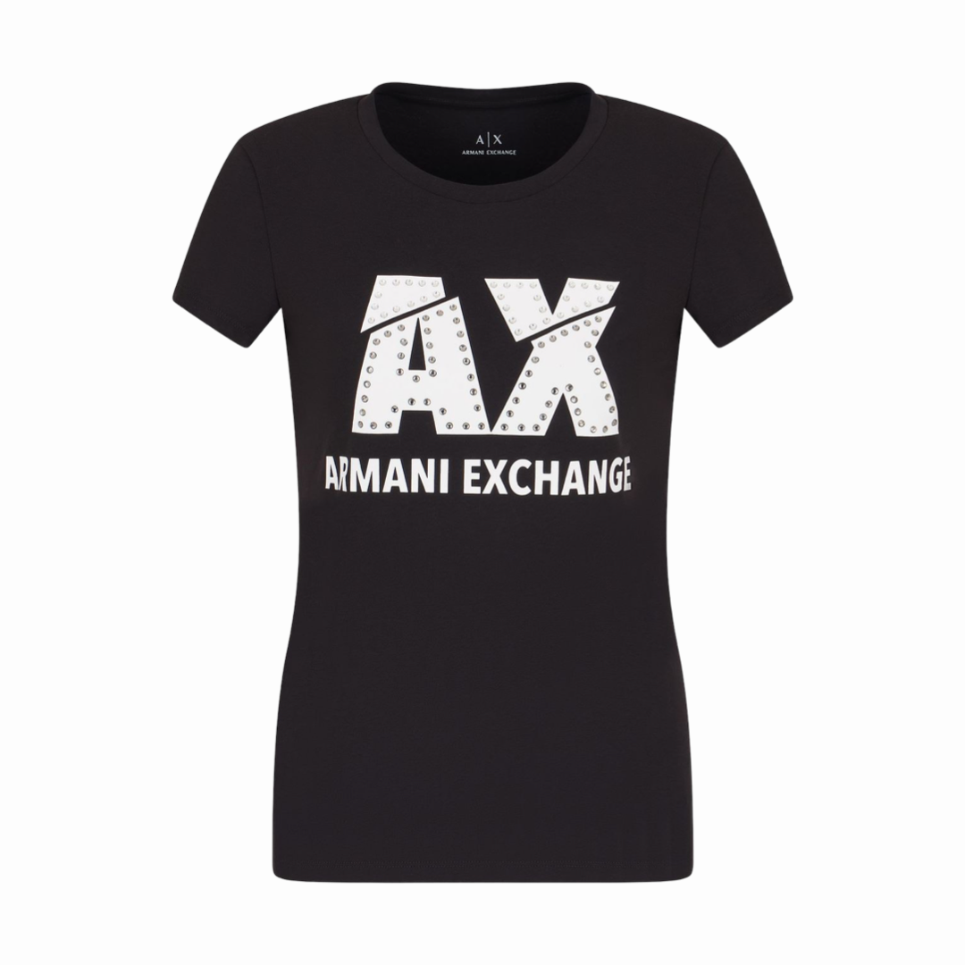 Дамска черна тениска Armani Exchange 8NYT86 Y8C7Z