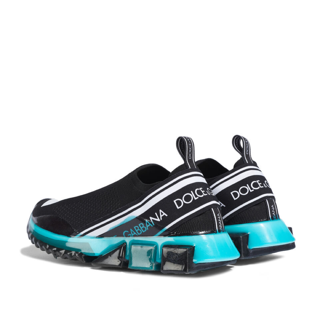 Дамски маратонки Dolce & Gabbana Black Blue Sorrento Slip On Sneakers