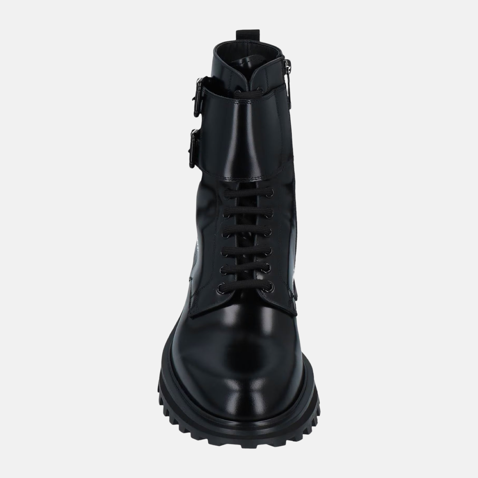 Dolce & Gabbana Combat Mid Calf Men Boots Front View