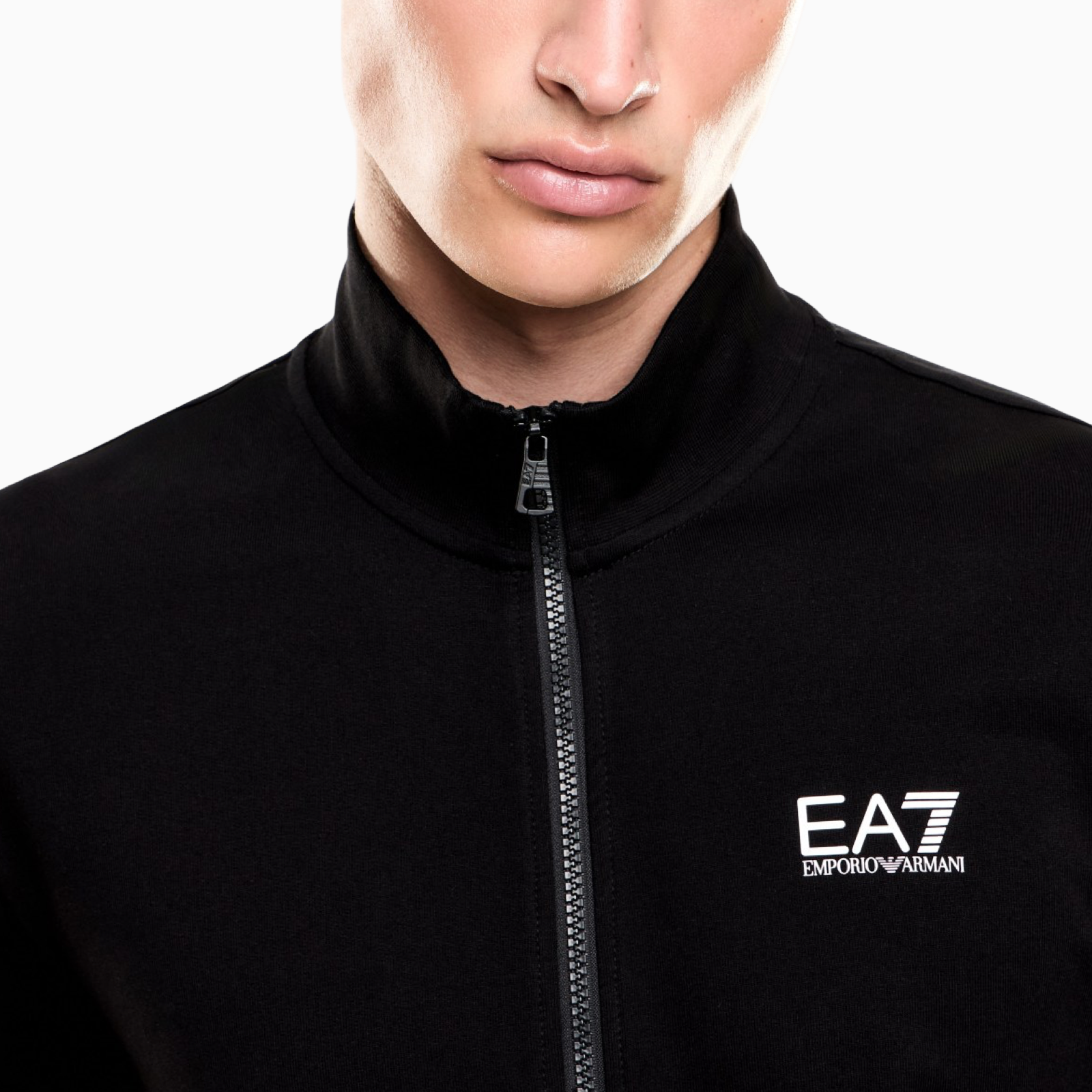 Мъжки черен спортен екип EA7 Emporio Armani Men Tracksuit 8NPV61 PJVRZ 1200 Close-Up