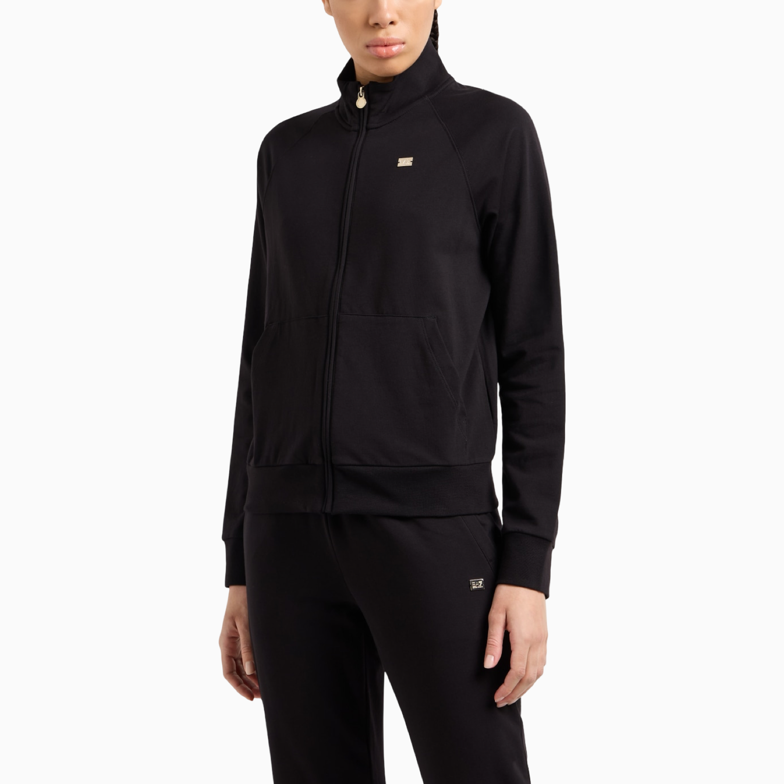 Дамски черен екип EA7 Emporio Armani Women Tracksuit 7W000085 AF13135 UC001 Front View