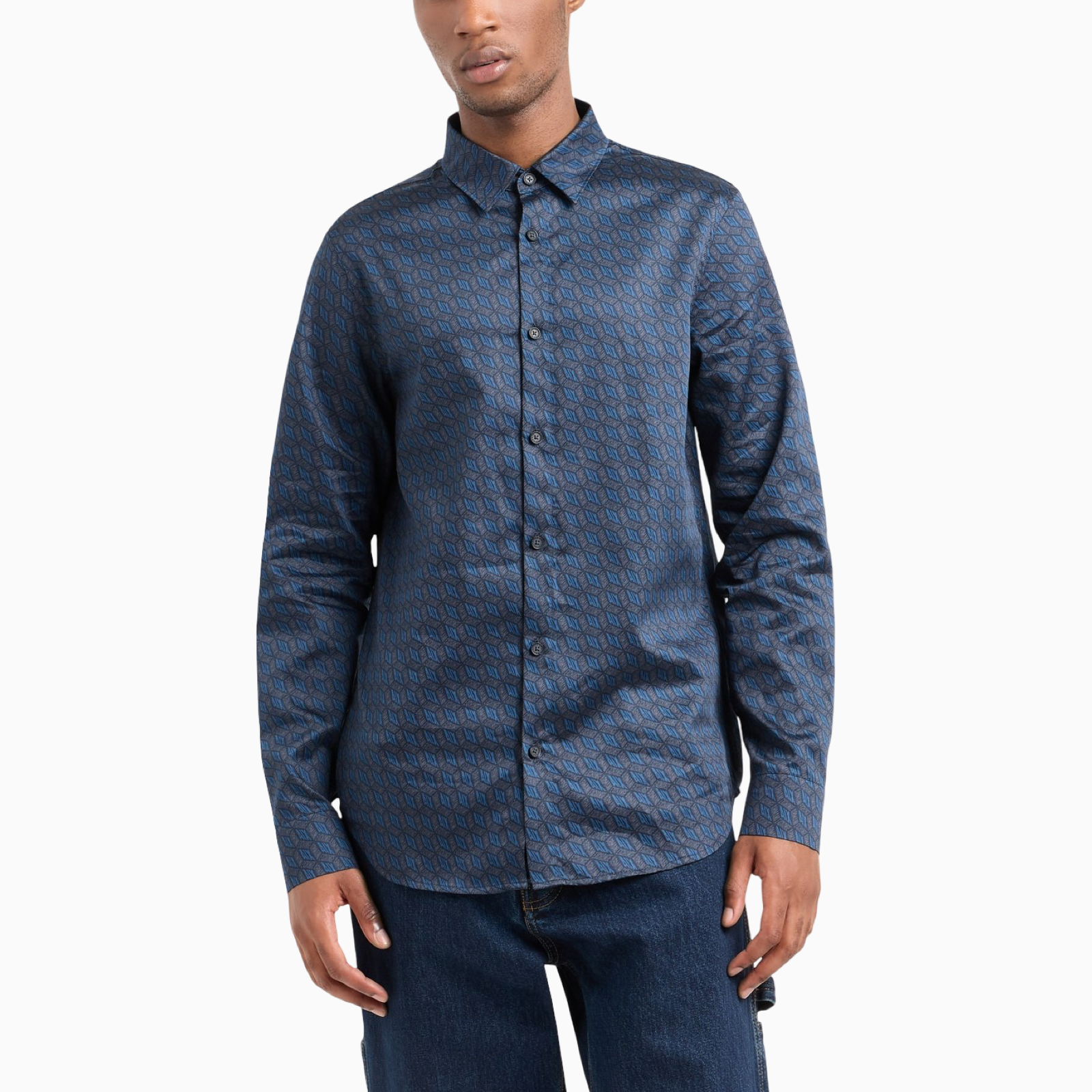 Мъжка риза Armani Exchange Men Shirt 6DZC45ZNZRZ75AS Front View