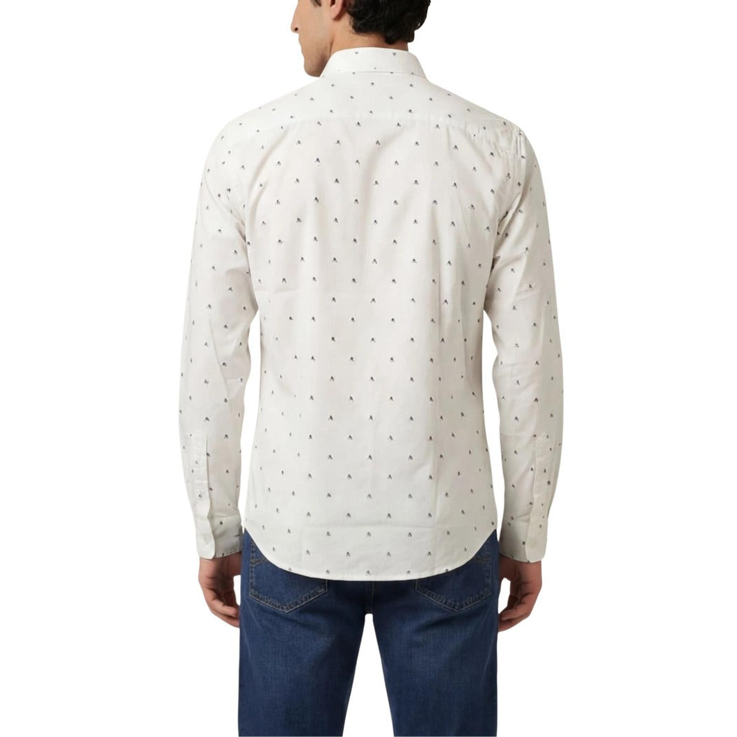 Мъжка бяла риза Armani Exchange Men Shirt XM000625 AF13184 F0198 Back View