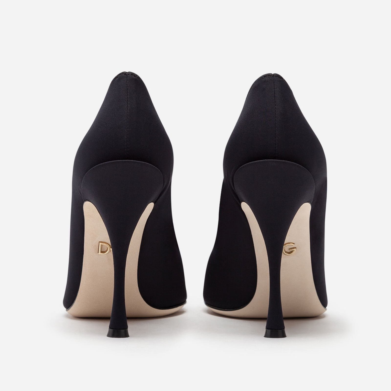 Dolce & Gabbana Stretch Jersey Mary Janes Pumps Heel View