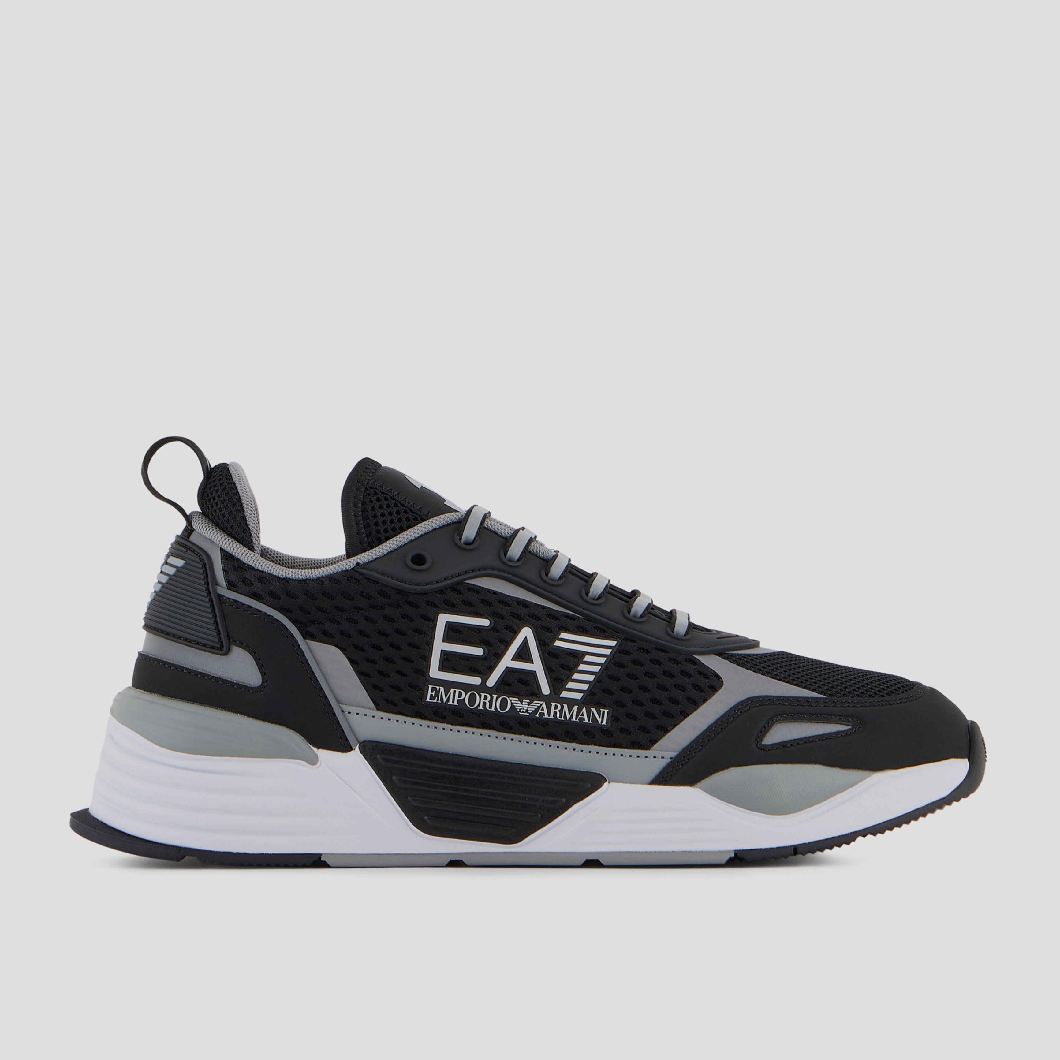 Мъжки маратонки в черно и сиво Men’s EA7 Emporio Armani Ace Runner Mesh Sneakers X8X159 XK379 N763 Black/Gray/White