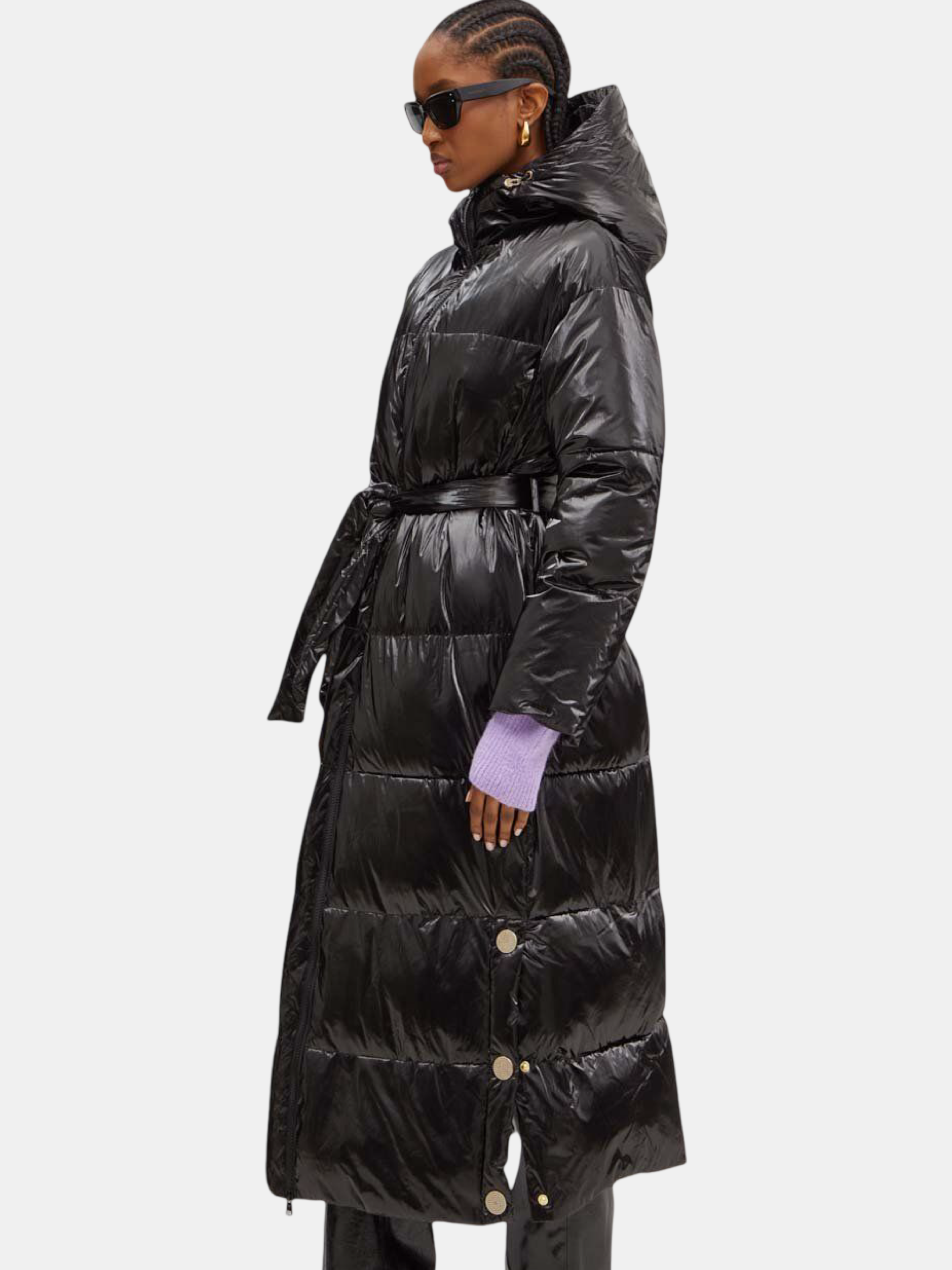 Дамско дълго яке Women's long jacket Armani Exchange 6DYL32 YN1YZ 1200 Black Side View