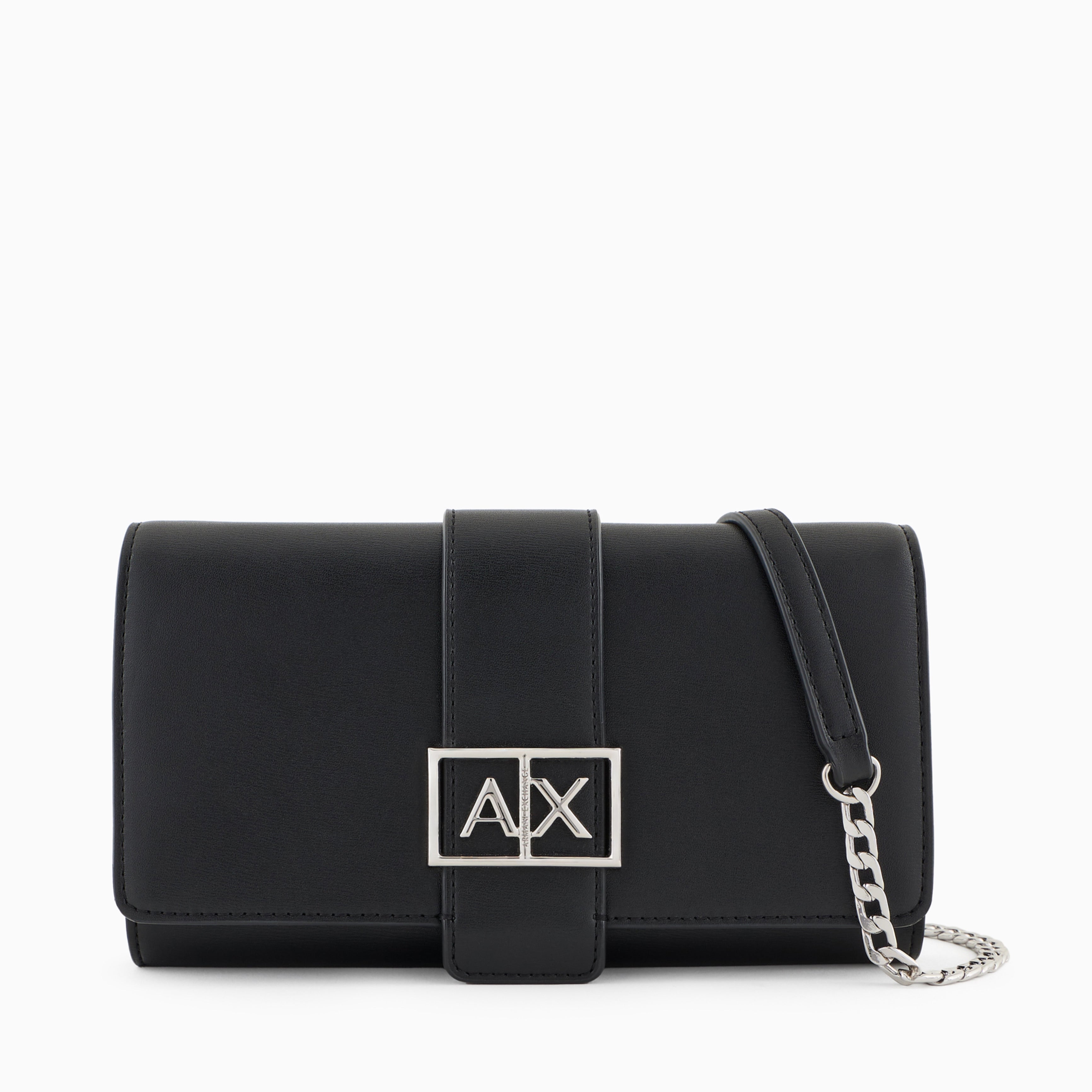 Дамска чанта портмоне с презрамка верижка Women’s wallet with shoulder strap Armani Exchange XW000358AF12039UC001 Black