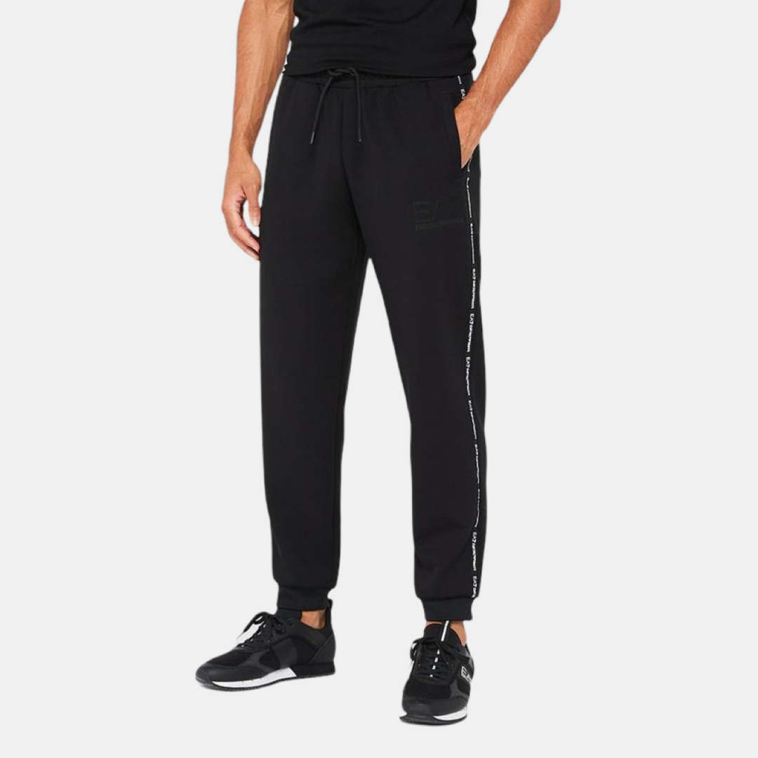 Мъжки памучни панталони EA7 Emporio Armani Sweatpants 6DPP95 PJZZZ 1200 Black