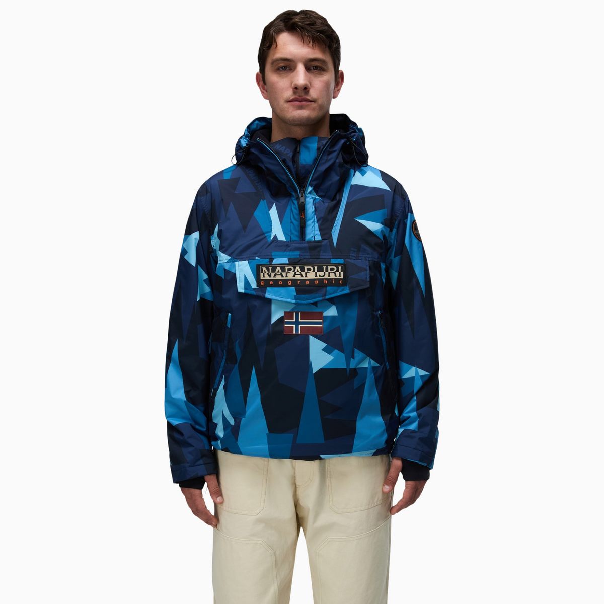 Анорак яке Napapijri Rainforest Next All Over Print Anorak Jacket NP0A8AHX FXD Front View