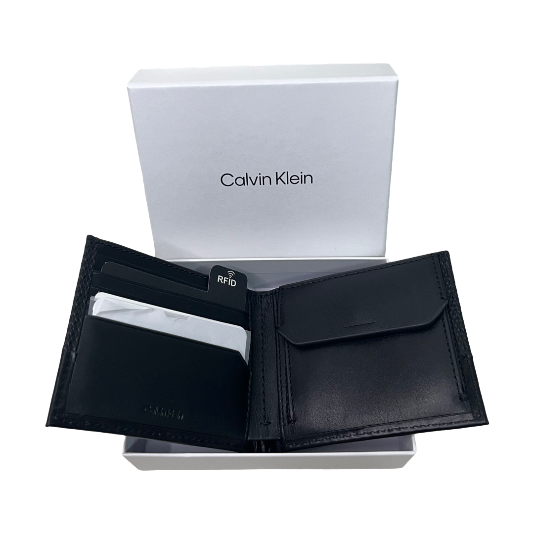 Мъжки портфейл естествена кожа Calvin Klein K50K512423 с RFID защита