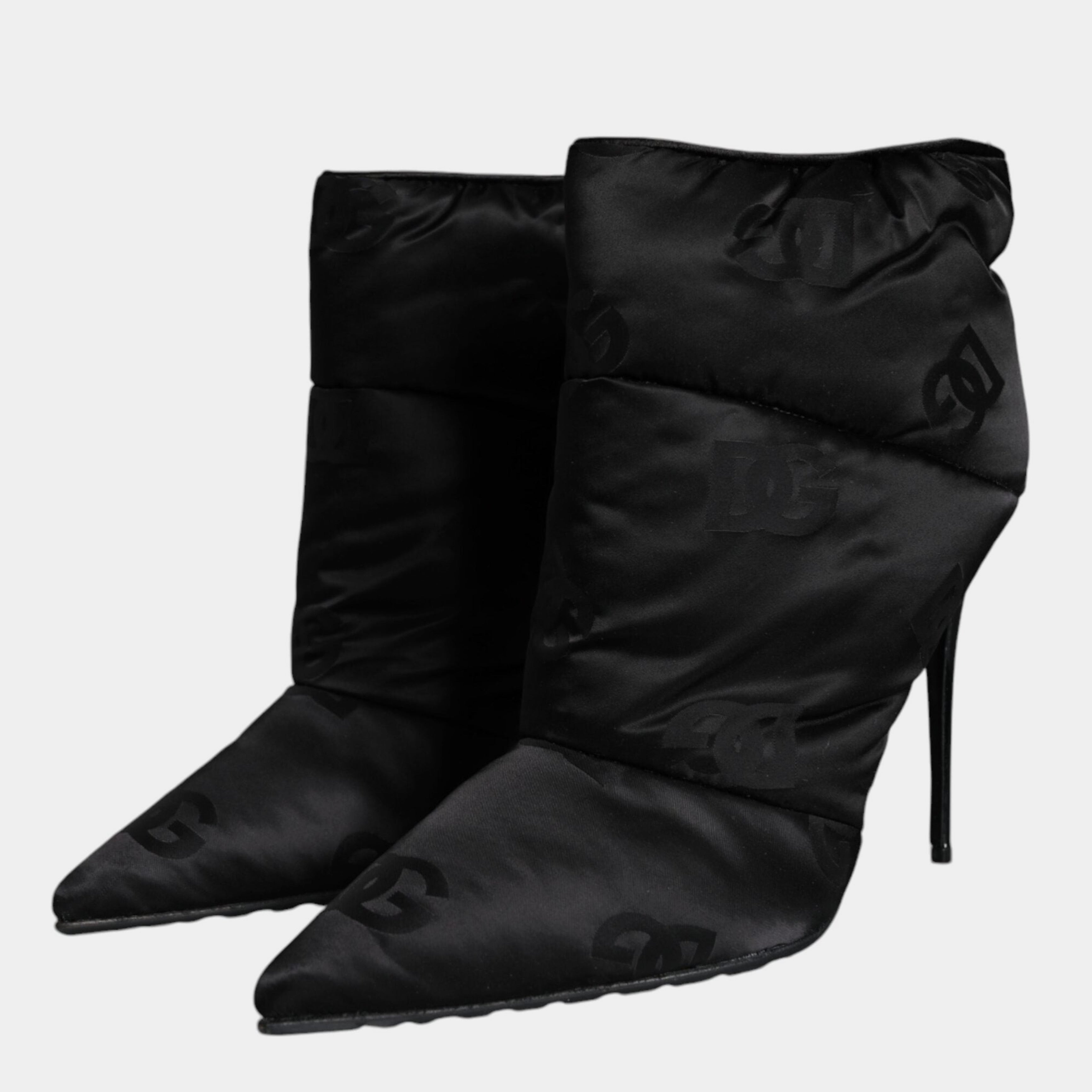 Дамски луксозни боти на висок ток Dolce & Gabbana Women’s Luxury Black Ankle Boots Heels