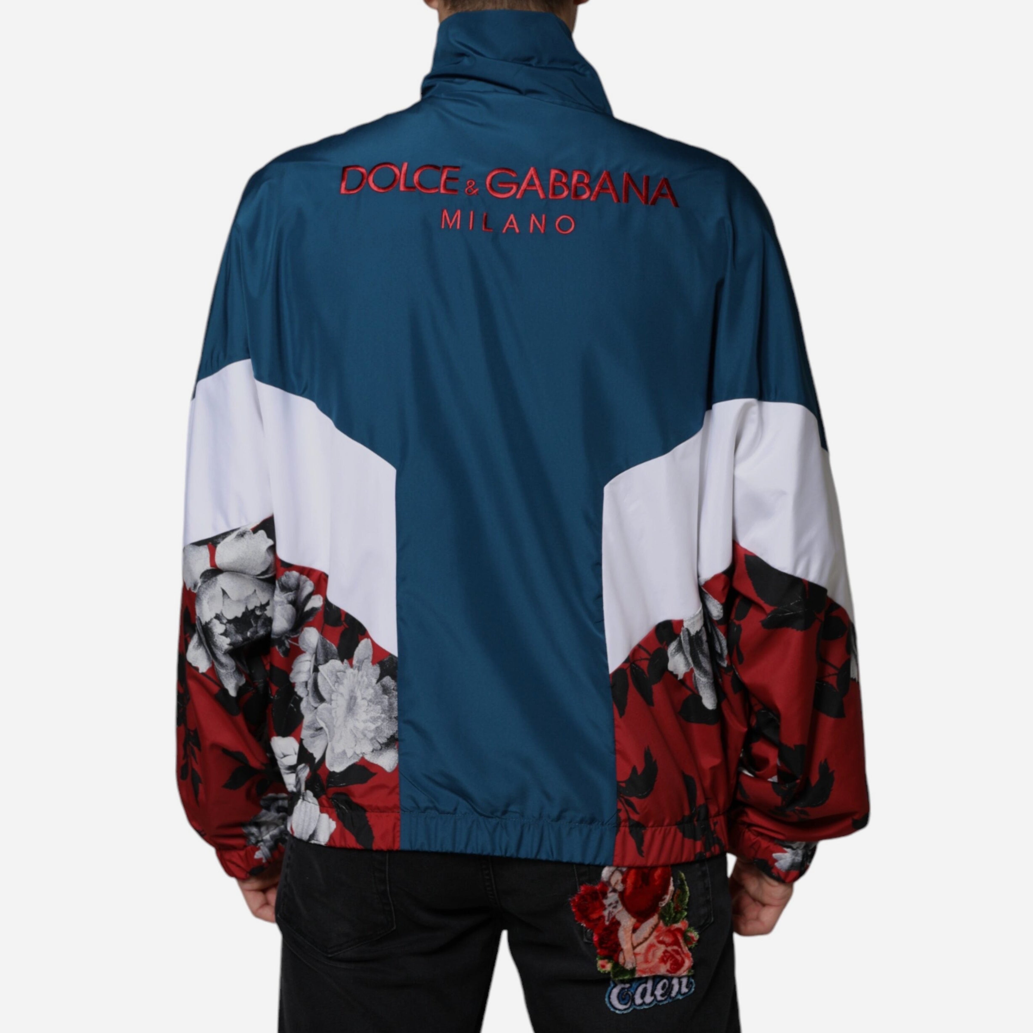 Мъжко тънко яке в синьо, бяло и червено DOLCE & GABBANA Men’s Lightweight Windstopper Jacket