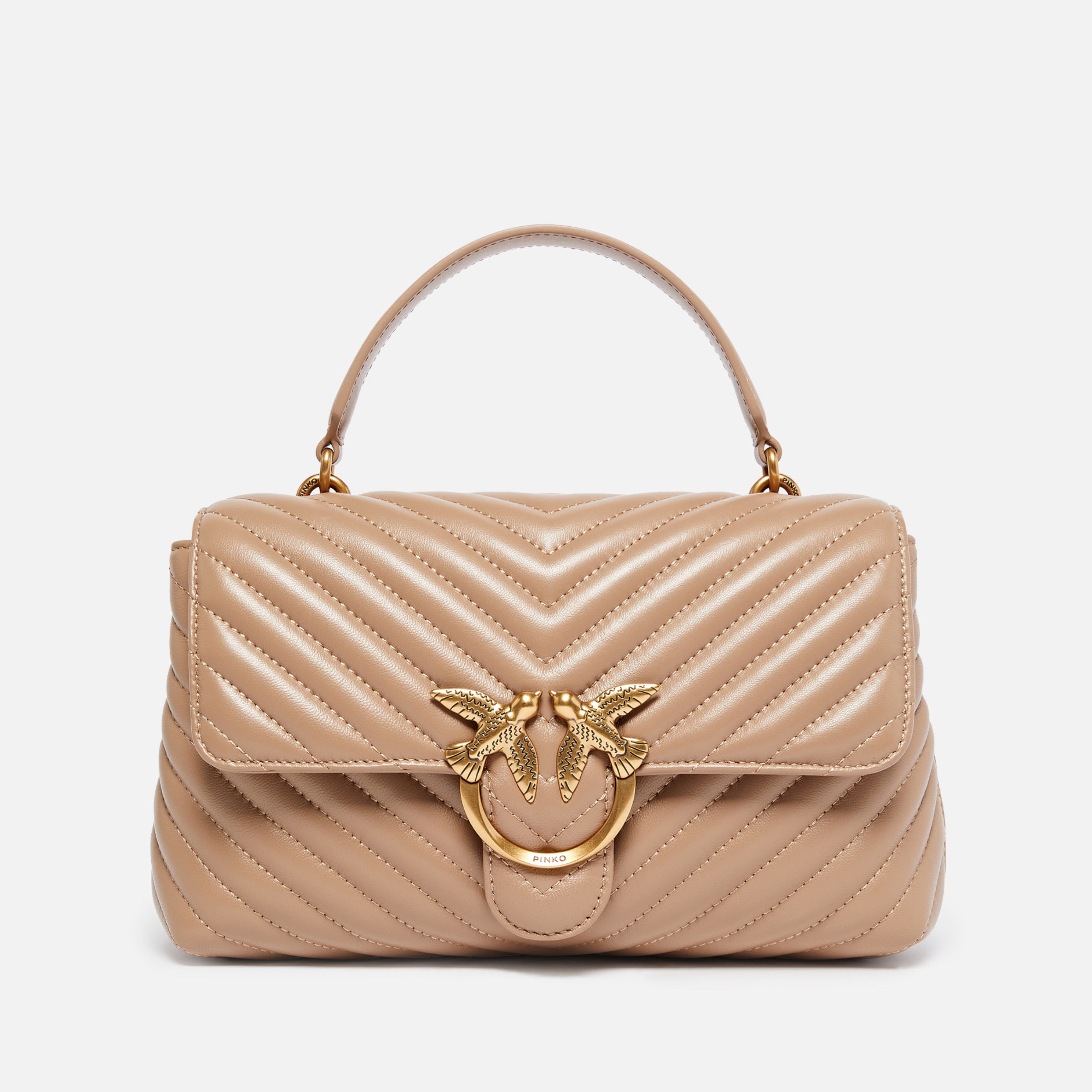 Дамска чанта Women’s Classic Lady Love Bag Puff Chevron 100044A0GKD01Q Brown front view