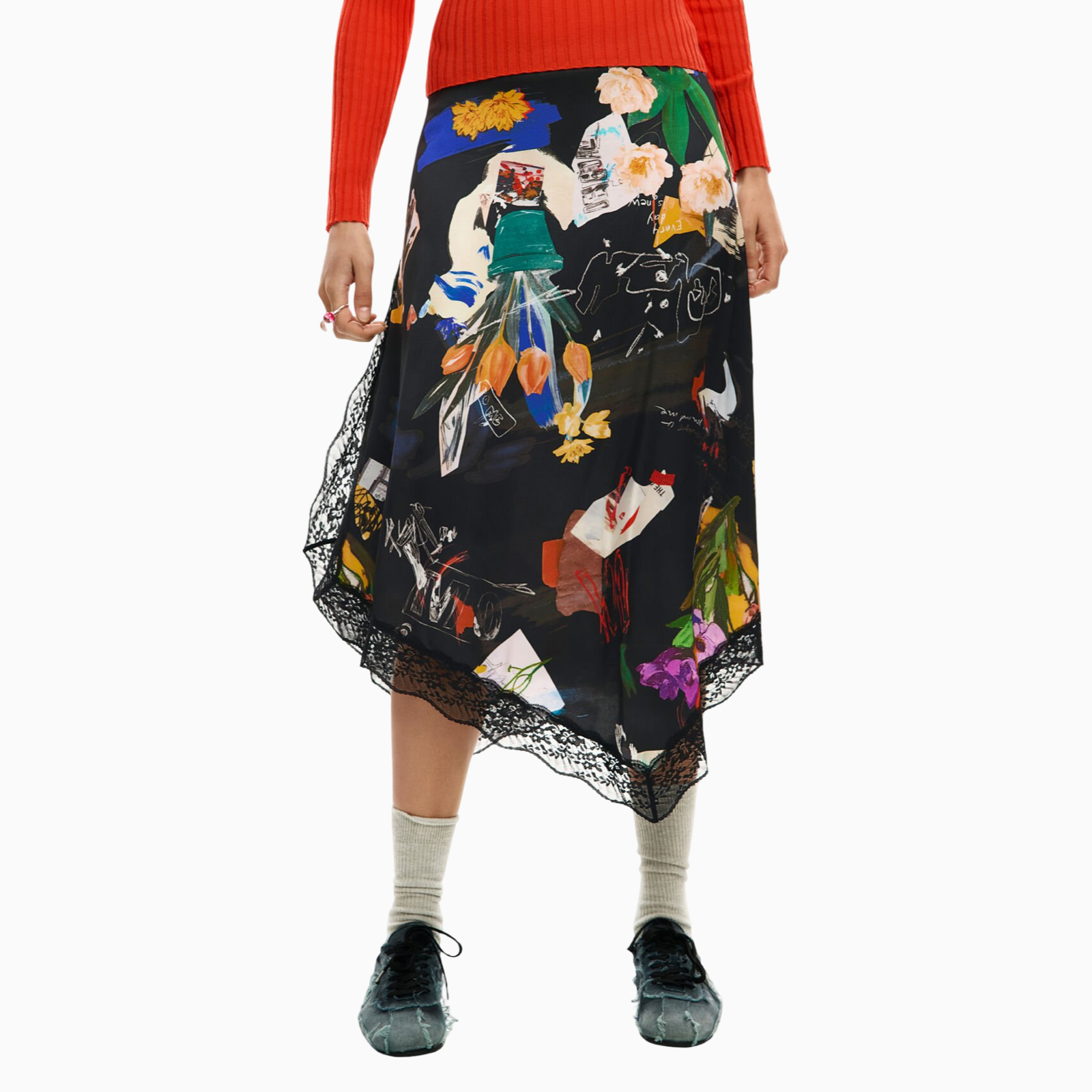 Дамска пола Desigual Women Skirt 26SWFW03 2000 Front View