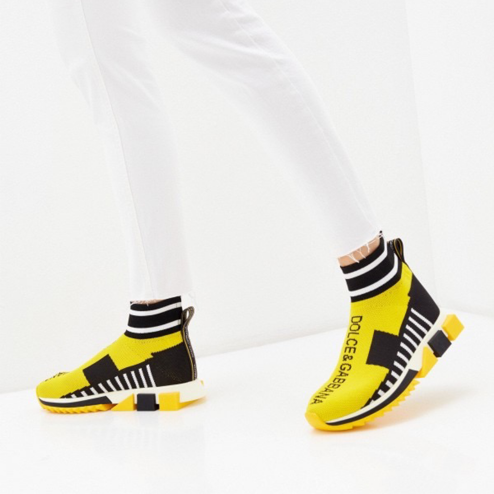 Dolce & Gabbana Sorrento High Top Women Sneakers Model View