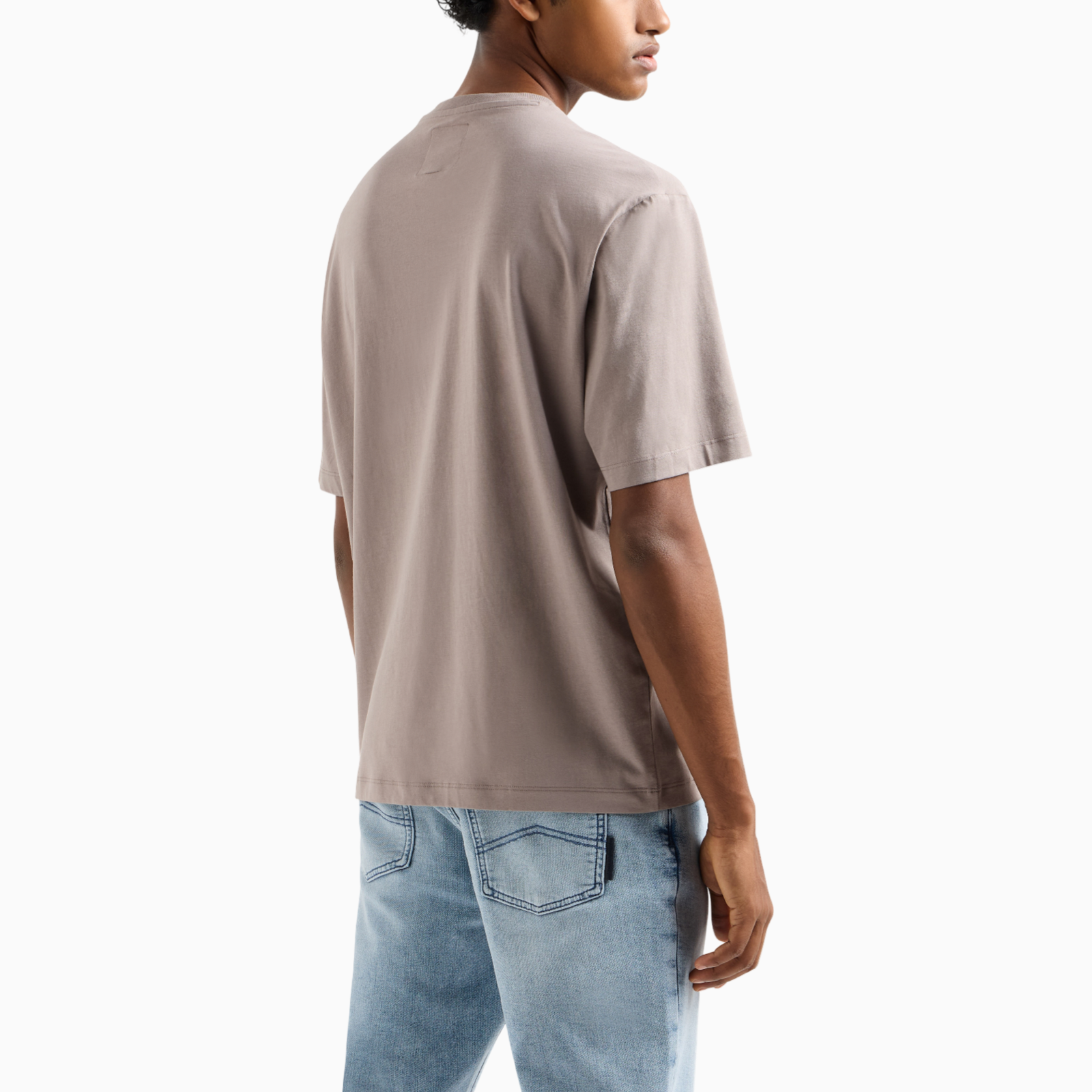 Мъжка бежова тениска Armani Exchange Men T-shirt XM000366 AF12308 U6107 Back View