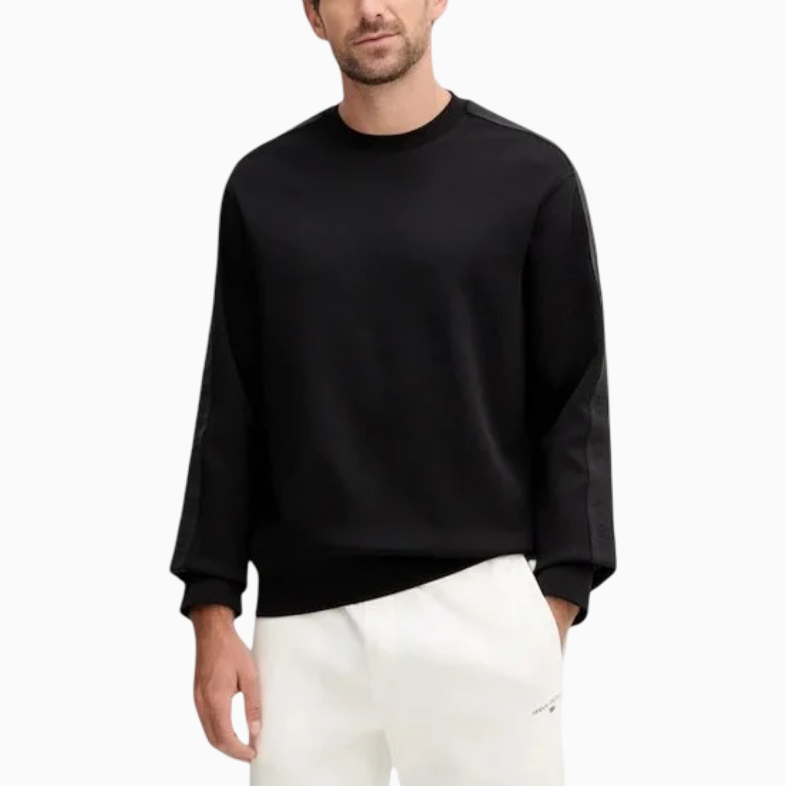 Мъжки черен пуловер Armani Exchange Men Sweater XM001296 AF10818 UC001 Front View