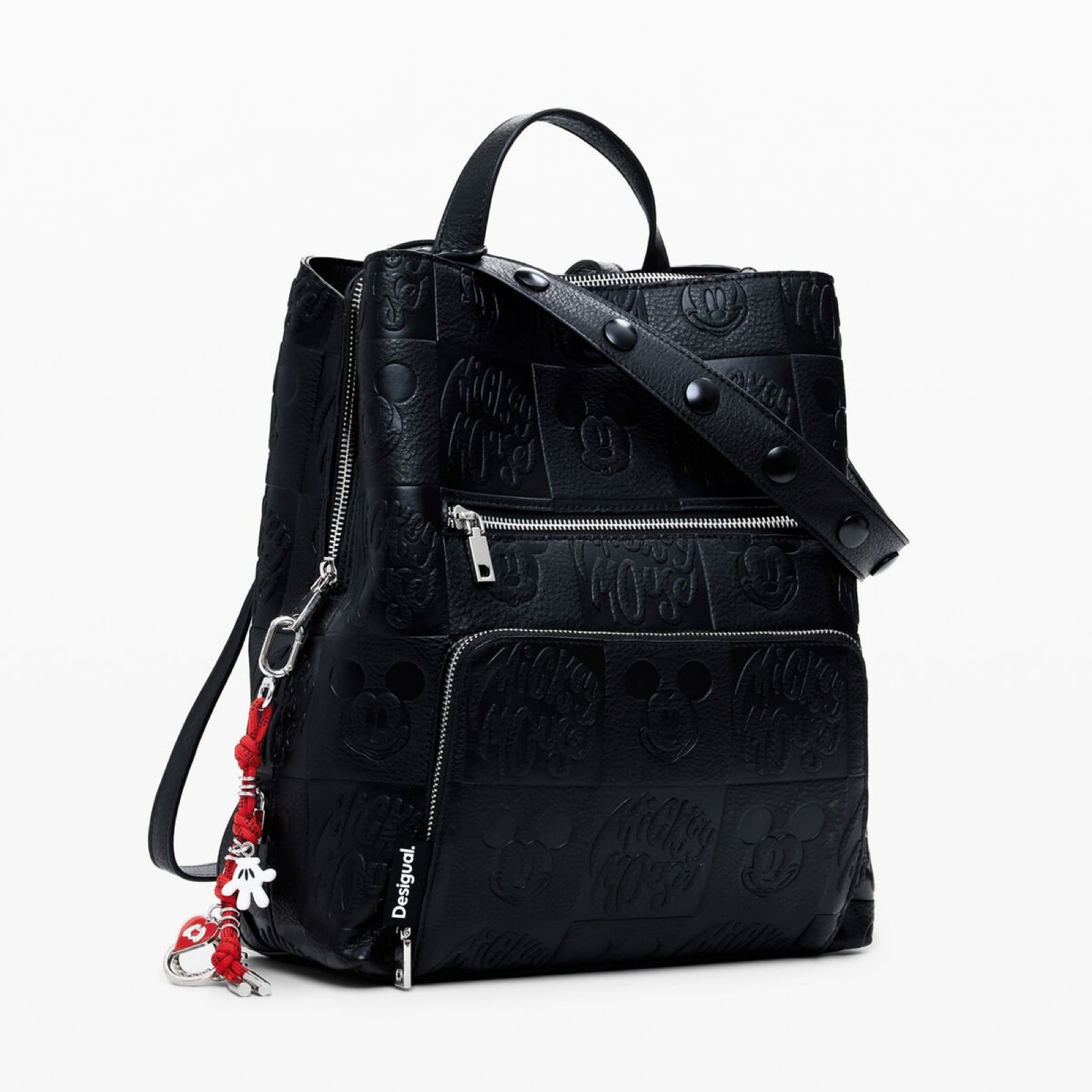 Дамска чанта раница Women’s rucksack Desigual Mickey Mouse 25WAKP02 2000 Black angled view