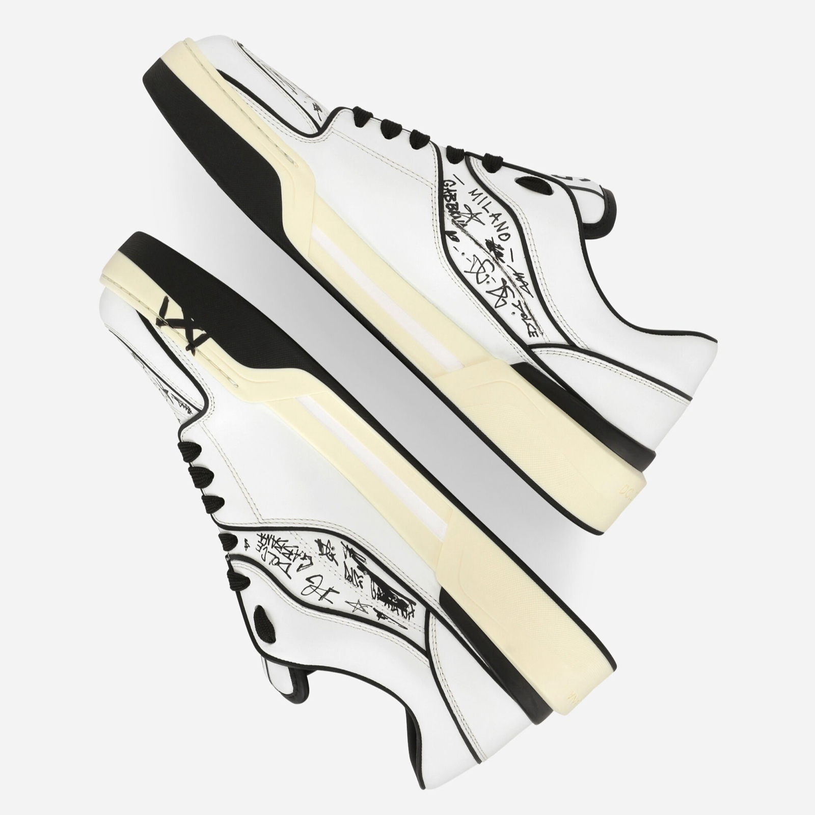 Dolce & Gabbana New Roma Graffiti Motif Men Sneakers CS2119AE50989697 Top Viee