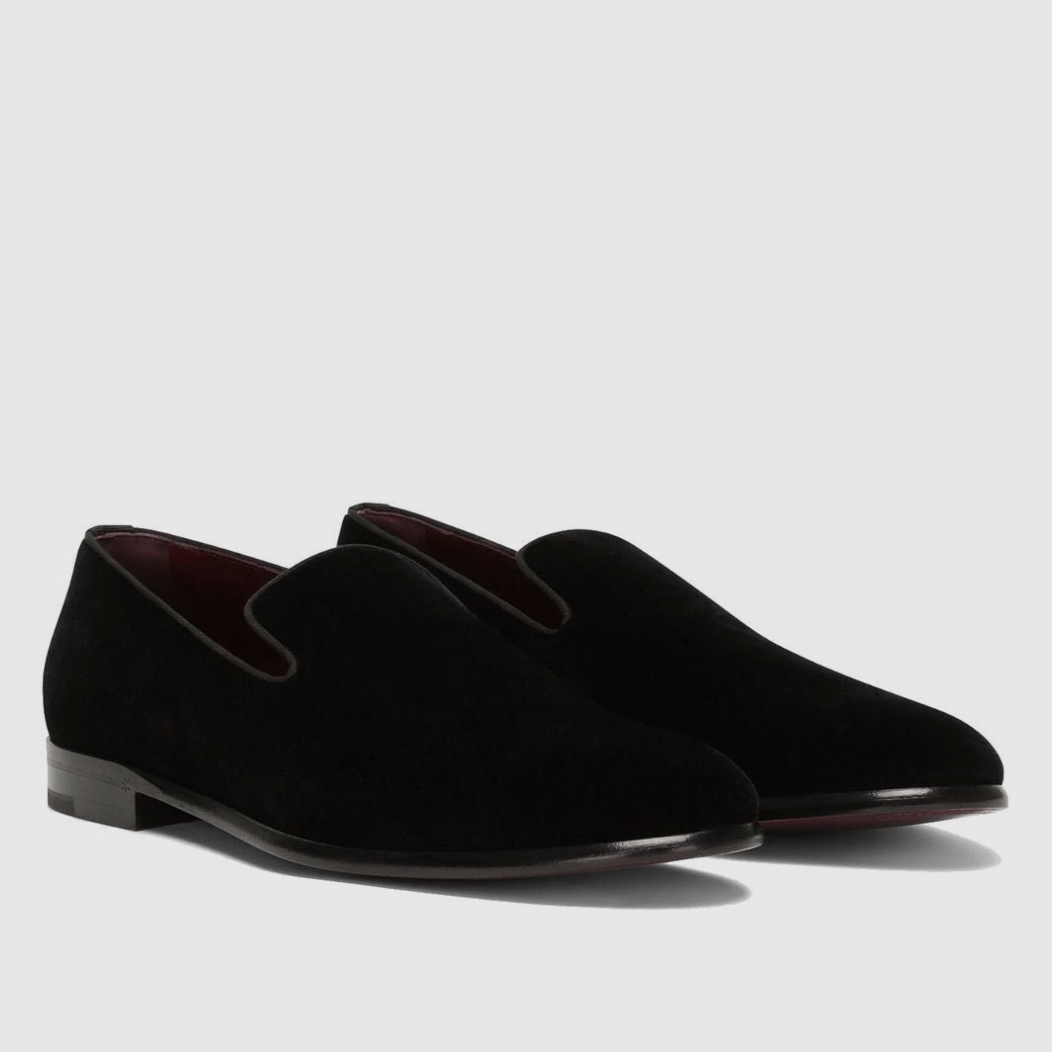 Мъжки луксозни мокасини от кадифе в черно Dolce & Gabbana Men’s Velvet Milano Elegant Black Loafers