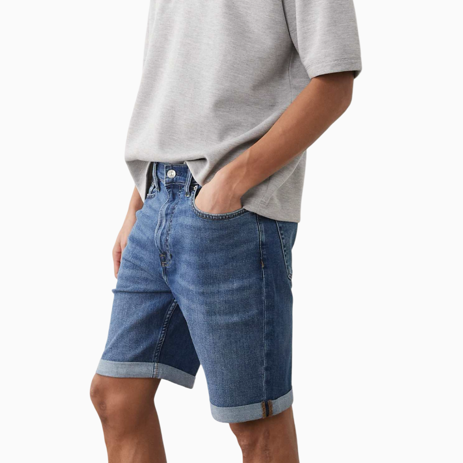 Мъжки къси дънки Calvin Klein Jeans LV04RF922G ASA Side View