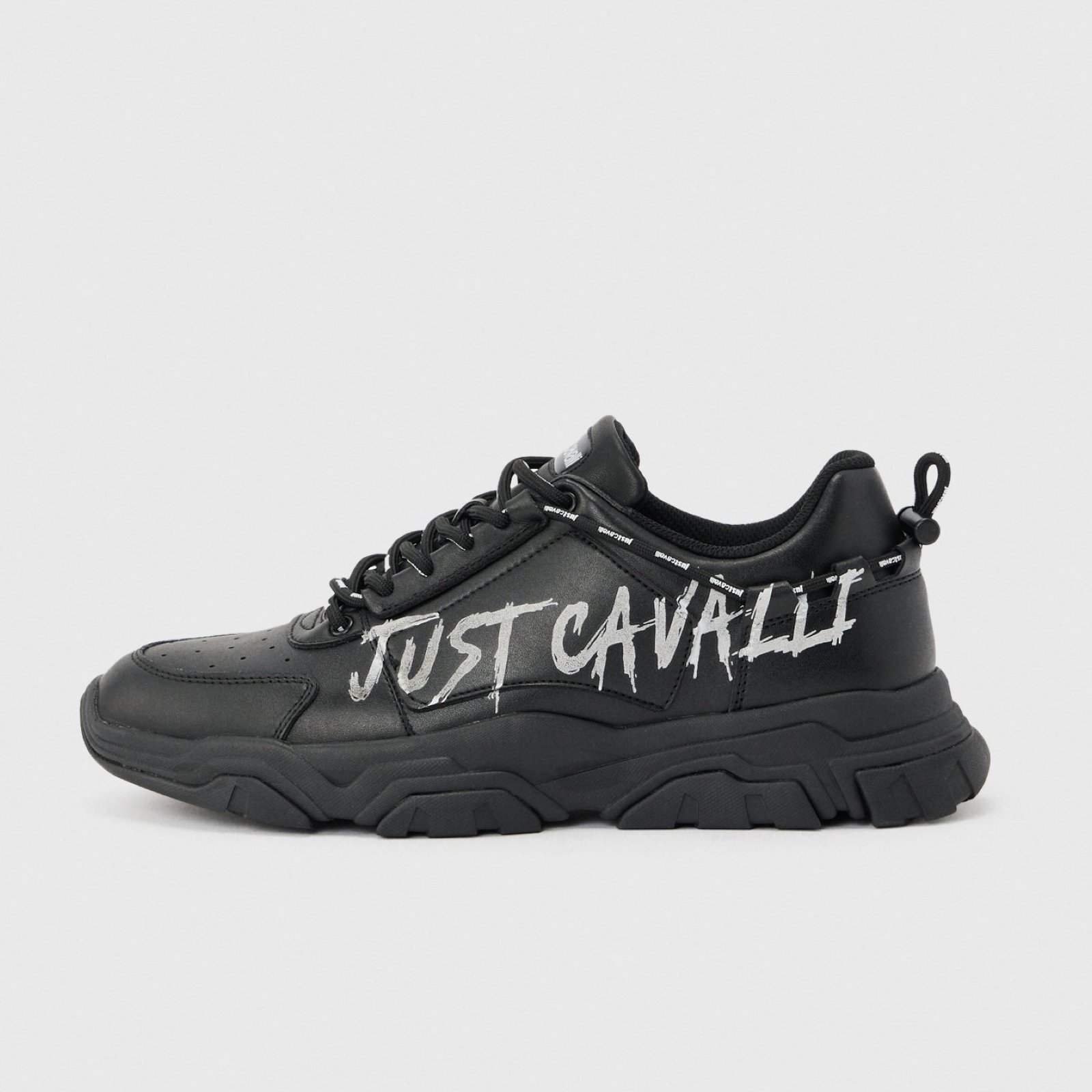 Мъжки черни кецове Just Cavalli Fondo Liuk 80QA3SH1 ZPC21 899 Lateral View