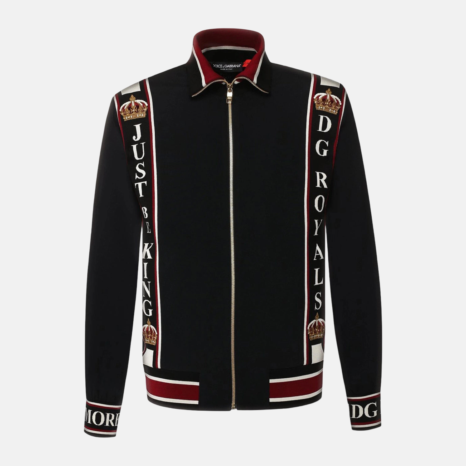 Dolce & Gabbana DG King Full Zip Men Sweatshirt Front View
