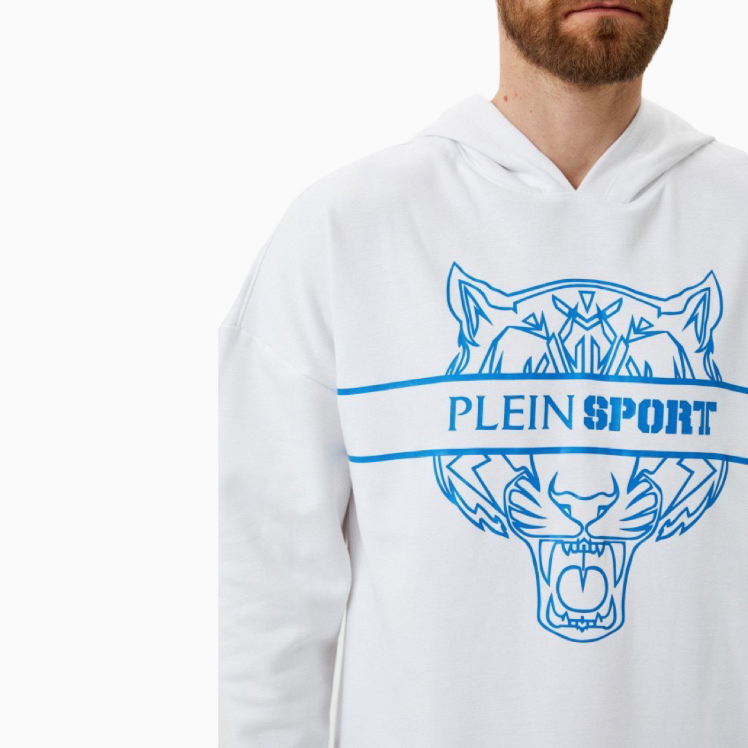 Мъжко бяло худи Plein Sport FIPS218 BIANCO 01