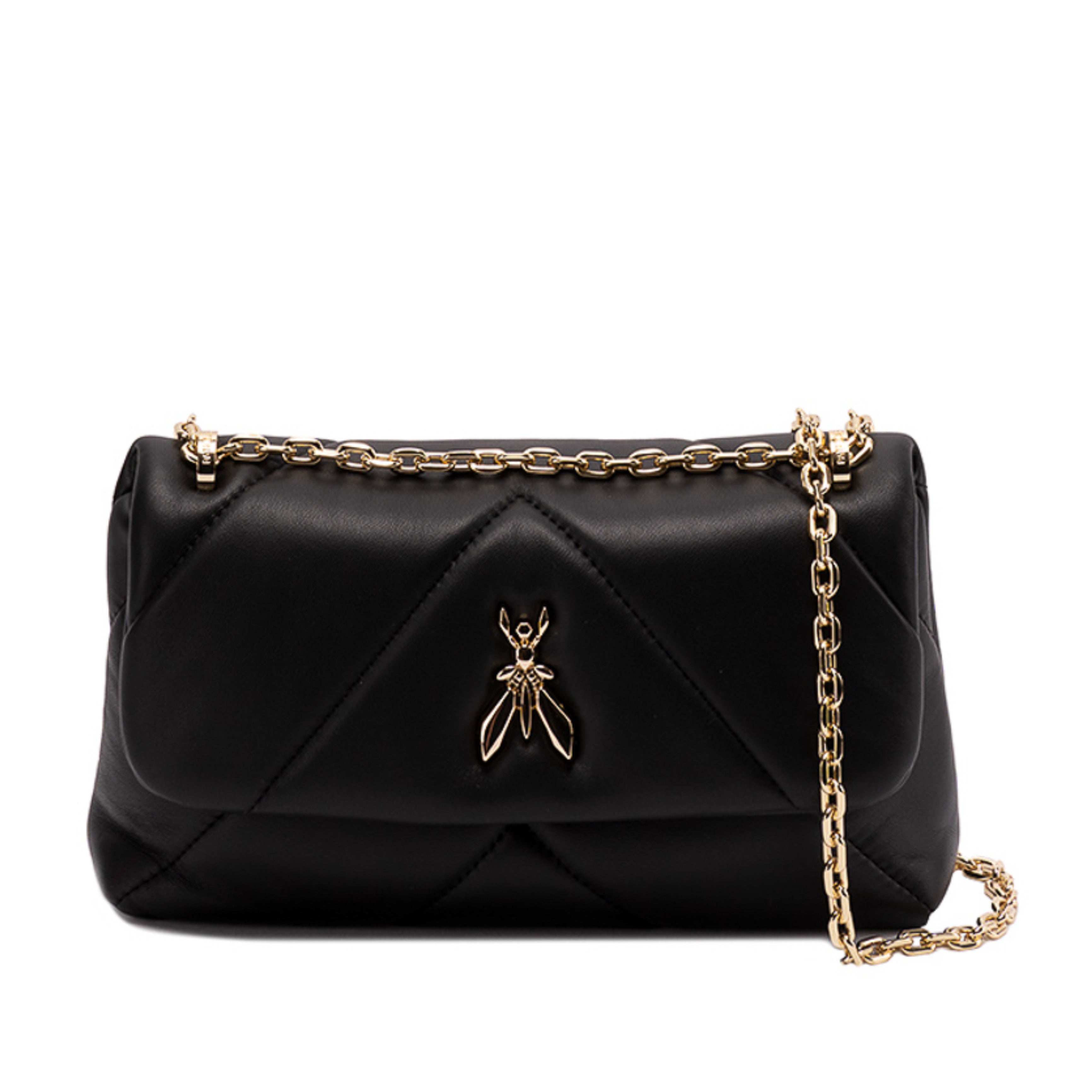 Дамска чанта Women’s shoulder bag Patrizia Pepe CB0084 L006 K103 Black front view