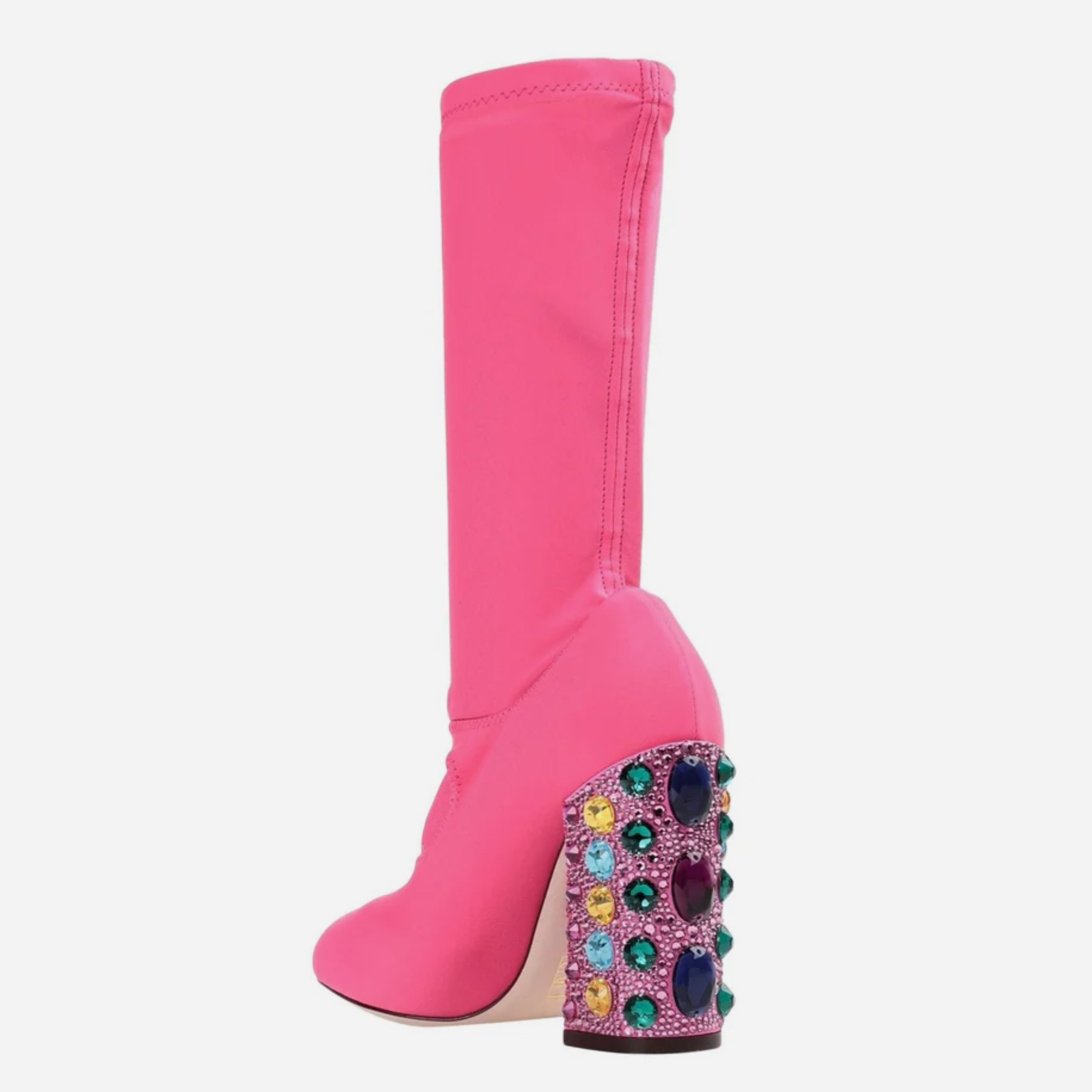 Дамски луксозни розови боти с чорап и кристали DOLCE & GABBANA
Women’s Pink Nylon Crystal Vally Socks Boots