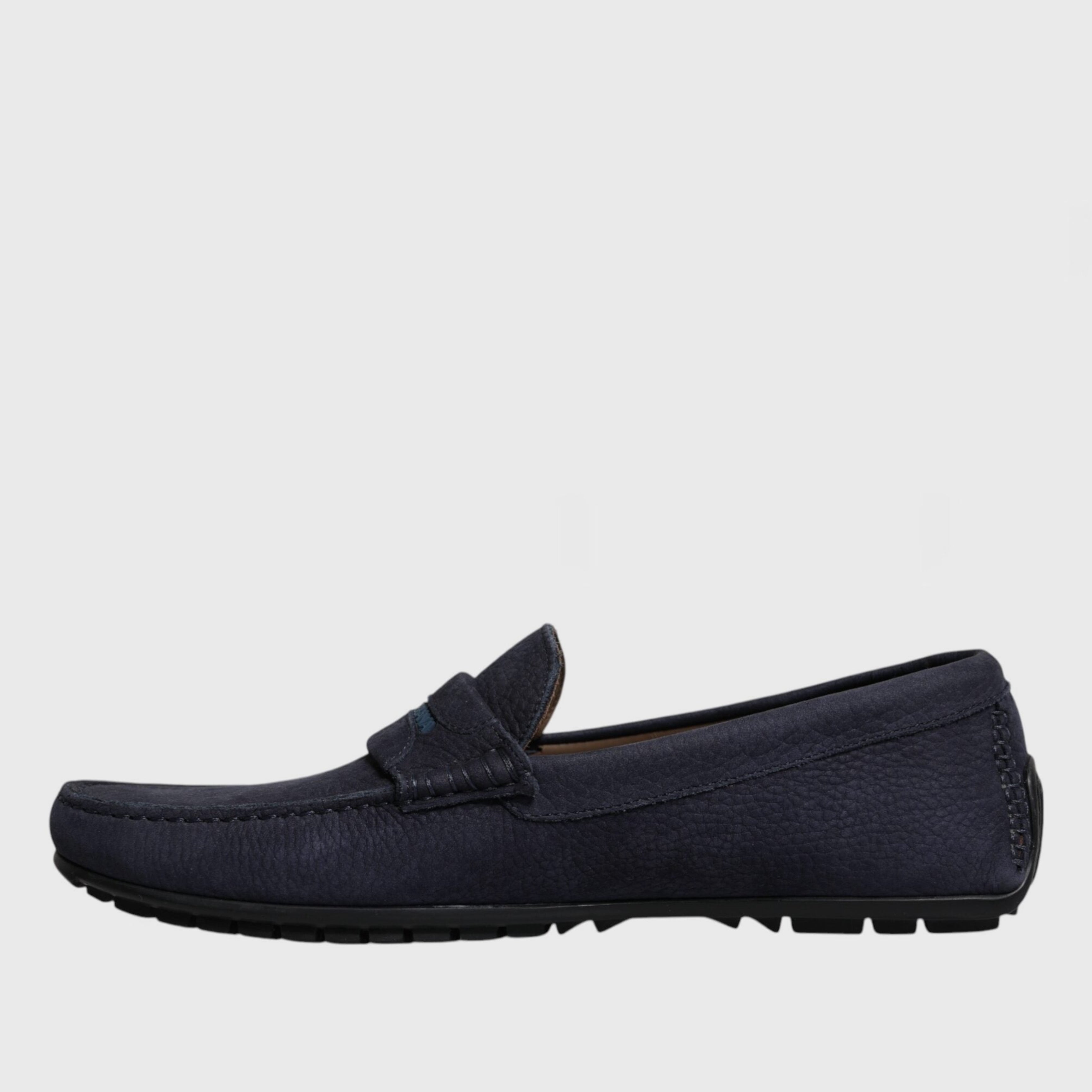 Мъжки луксозни кожени мокасини в тъмно синьо Dolce & Gabbana Men’s Luxury Dark Blue Leather Moccasins