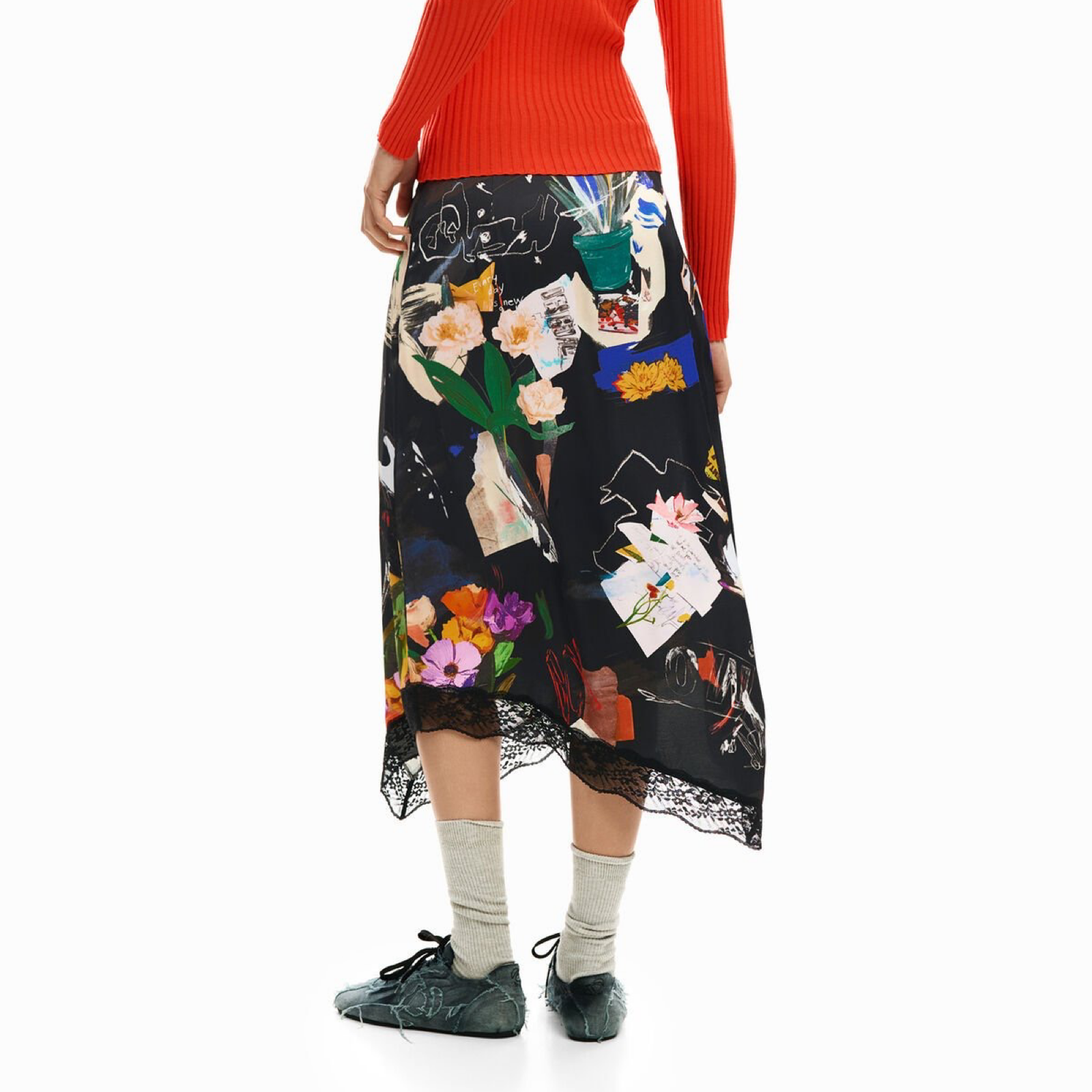 Дамска пола Desigual Women Skirt 26SWFW03 2000 Back View