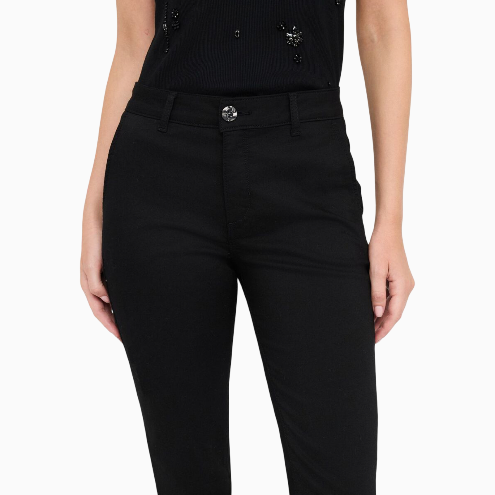 Дамски черен панталон Liu Jo Women Trousers MF5401 T7144 Close-Up