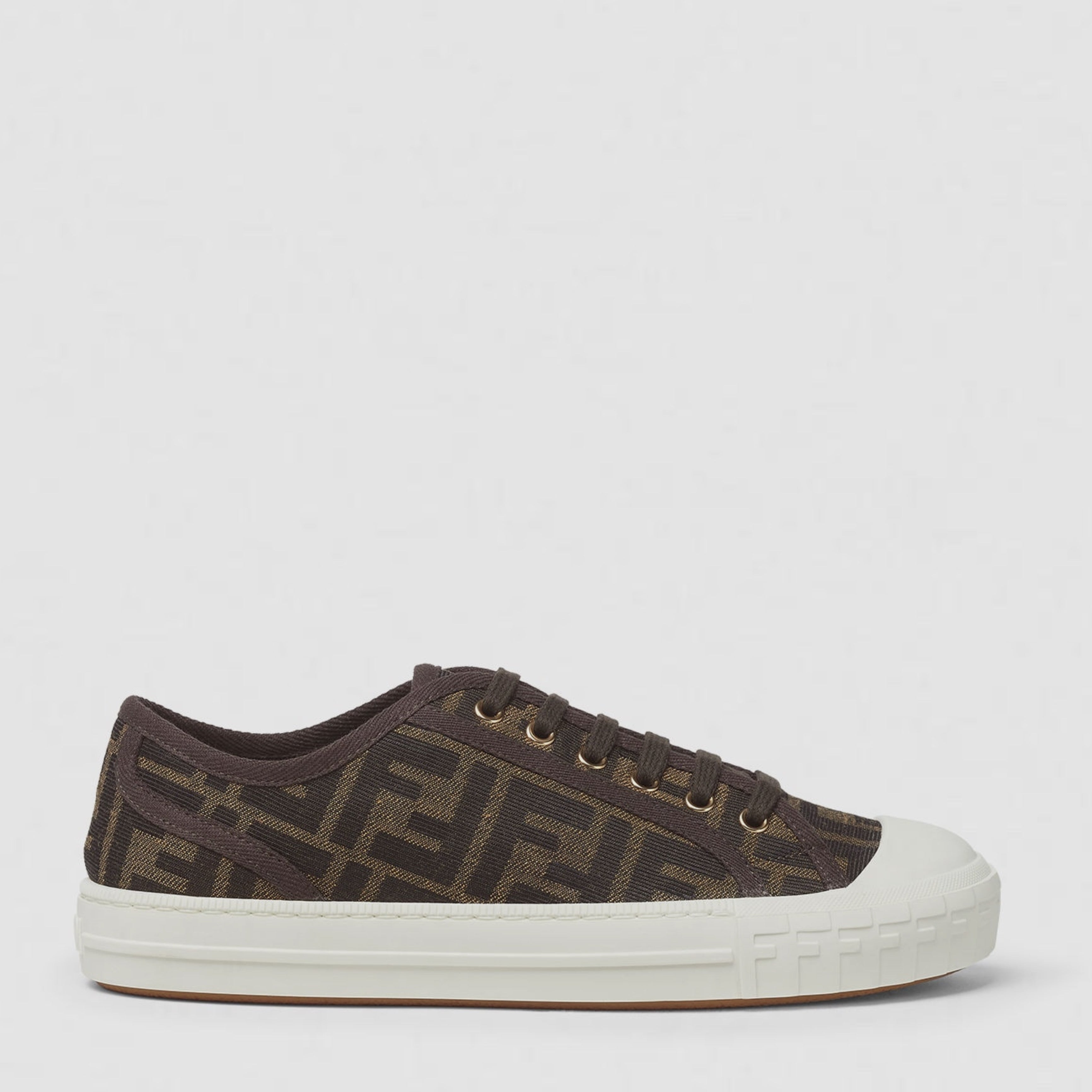 Мъжки кецове Men’s sneakers FENDI Domino 8E8325AJZXF0R7V Brown lateral view