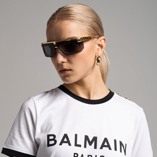 Balmain Unisex Titanium Sunglasses