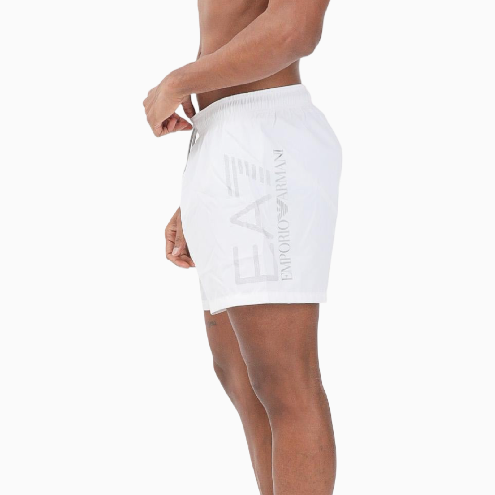 Мъжки бели бански EA7 Emporio Armani Men Swimwear 7M002001 AF14497 Side View