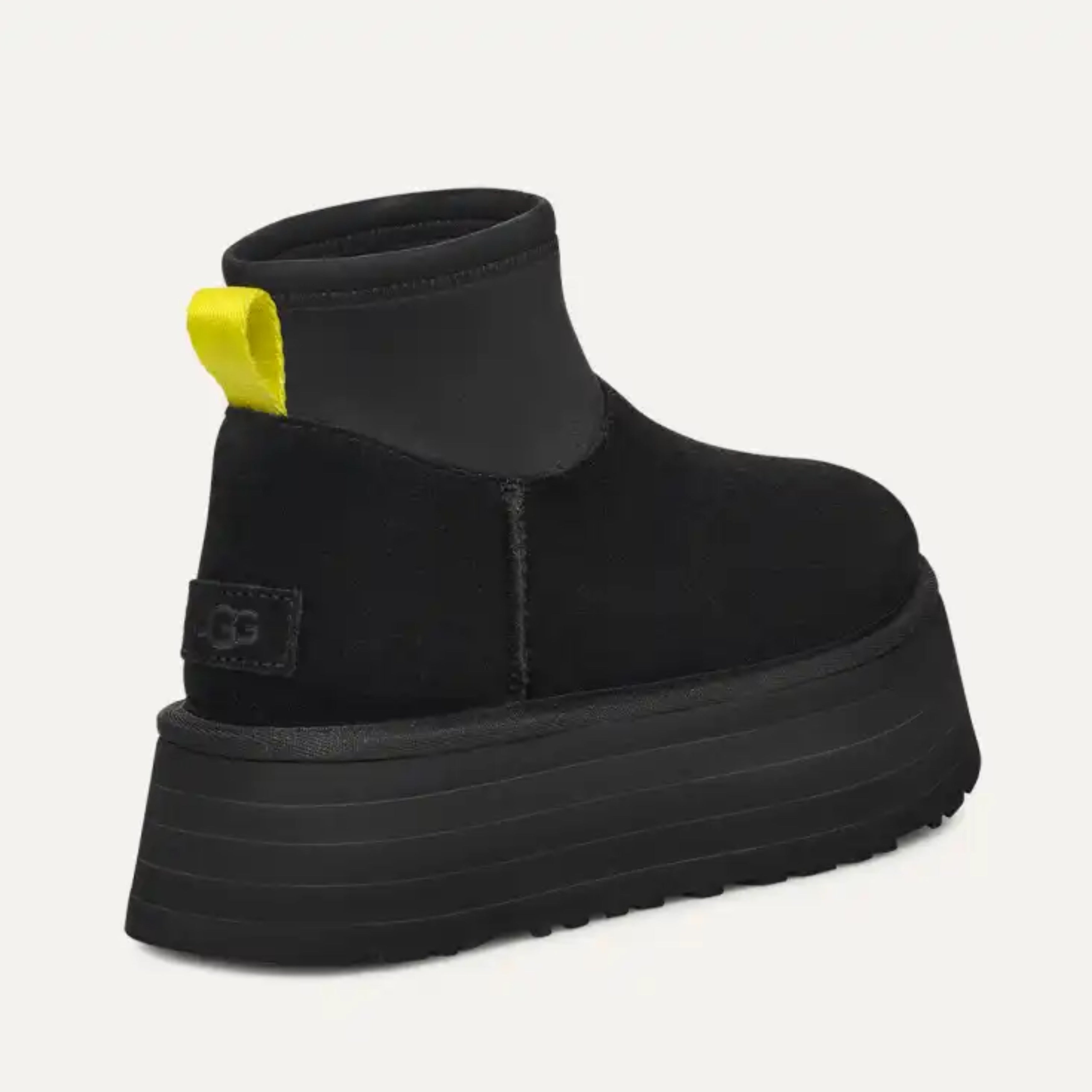 Дамски боти на платформа Women’s UGG Classic Mini Dipper Boots 1168170 Black back angled view
