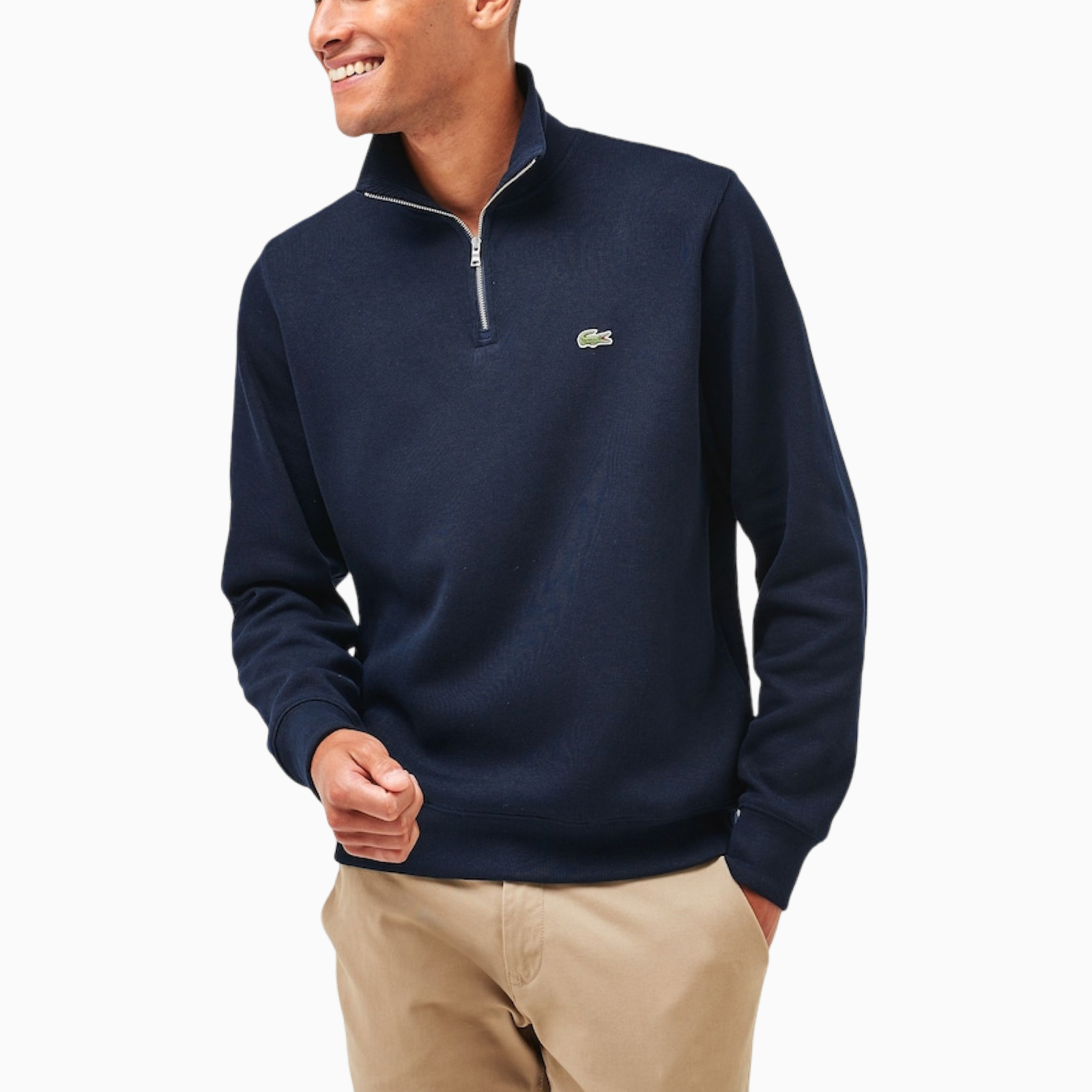 Мъжки синя жилетка Lacoste Men Cardigan SH1927-00 Front View