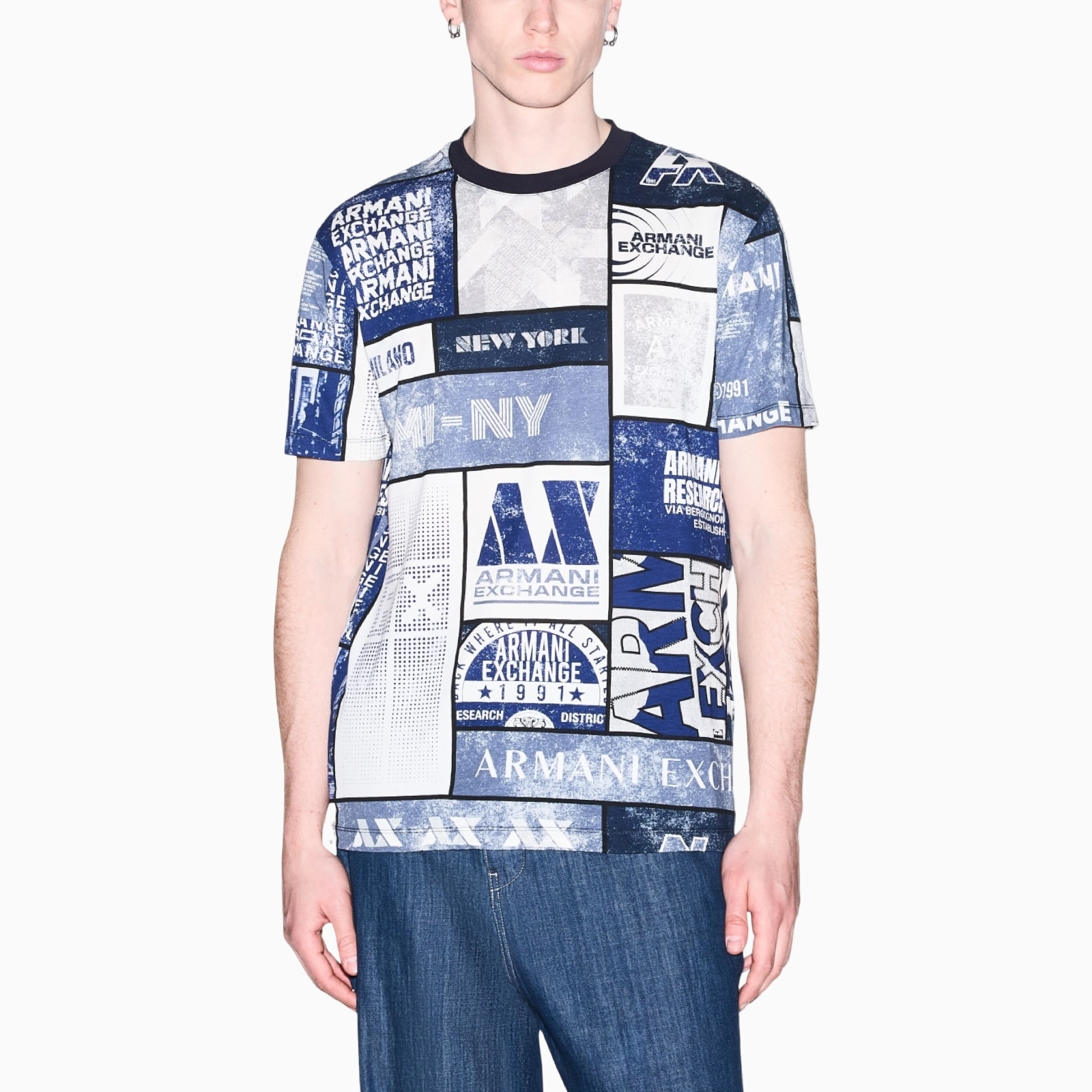 Мъжка тениска Armani Exchange Men T-shirt XM003021 AF10356 F0217 Front View
