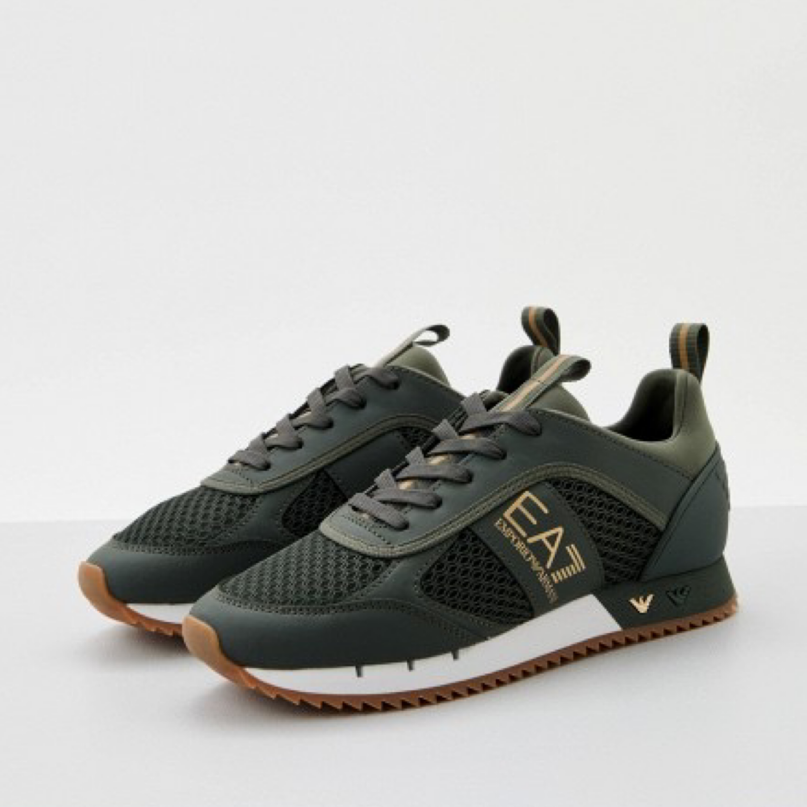 Мъжки зелени маратонки EA7 Emporio Armani Men Sneakers X8X027 XK050 S855 Lateral View