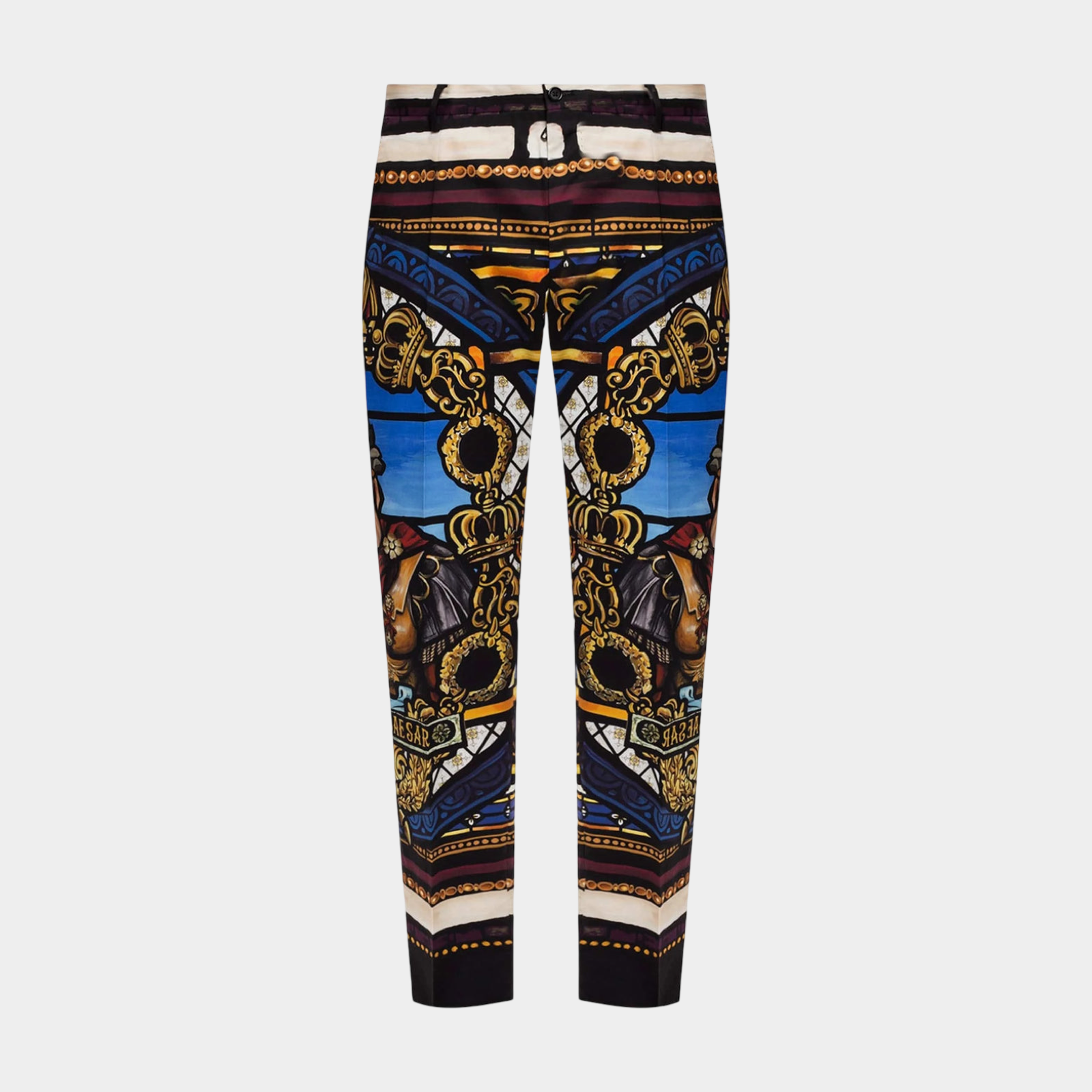 Dolce & Gabbana Julias Ceasar Print Trousers GY6IET FPFMJ HH83C Front View