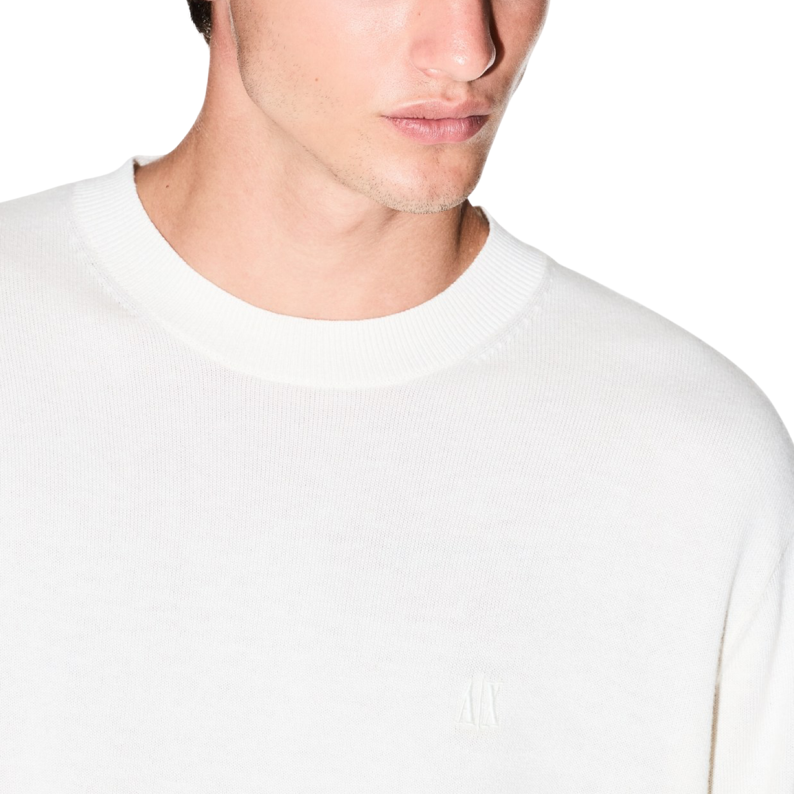 Мъжки бял пуловер Armani Exchange Men Sweater XM000338 AF12291 Close-Up
